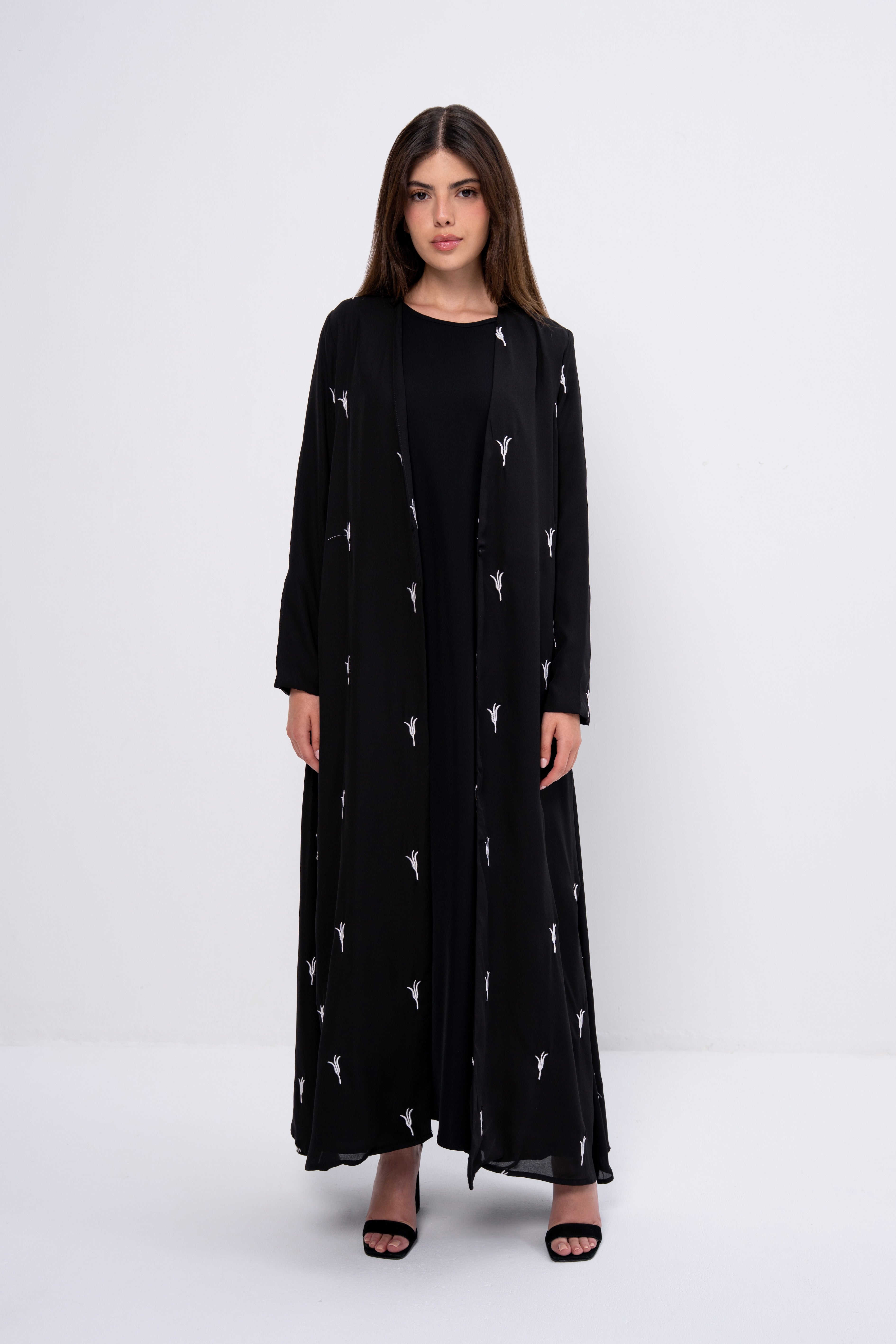 Embroidered Abaya in Black