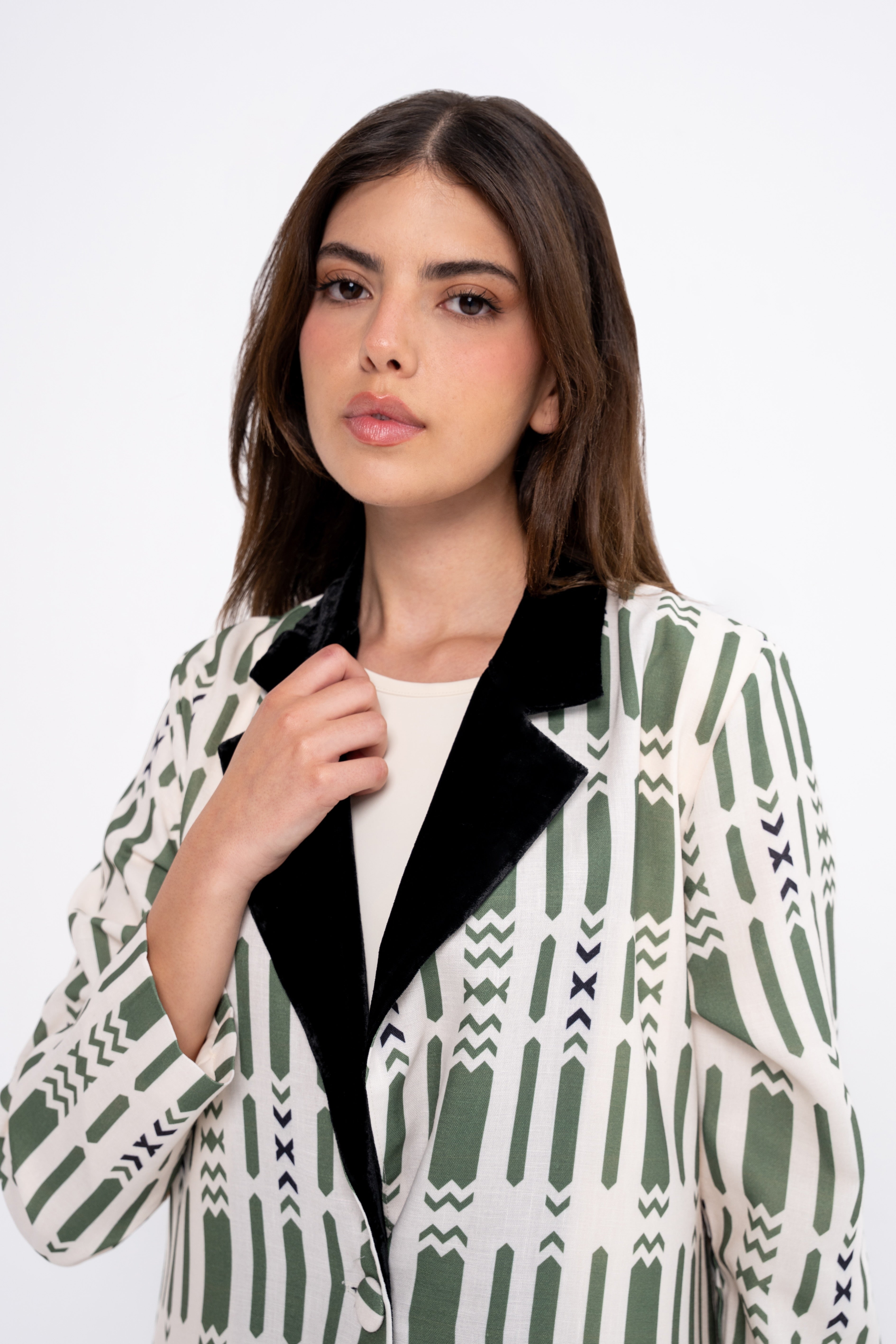 Patterned Suit Abaya