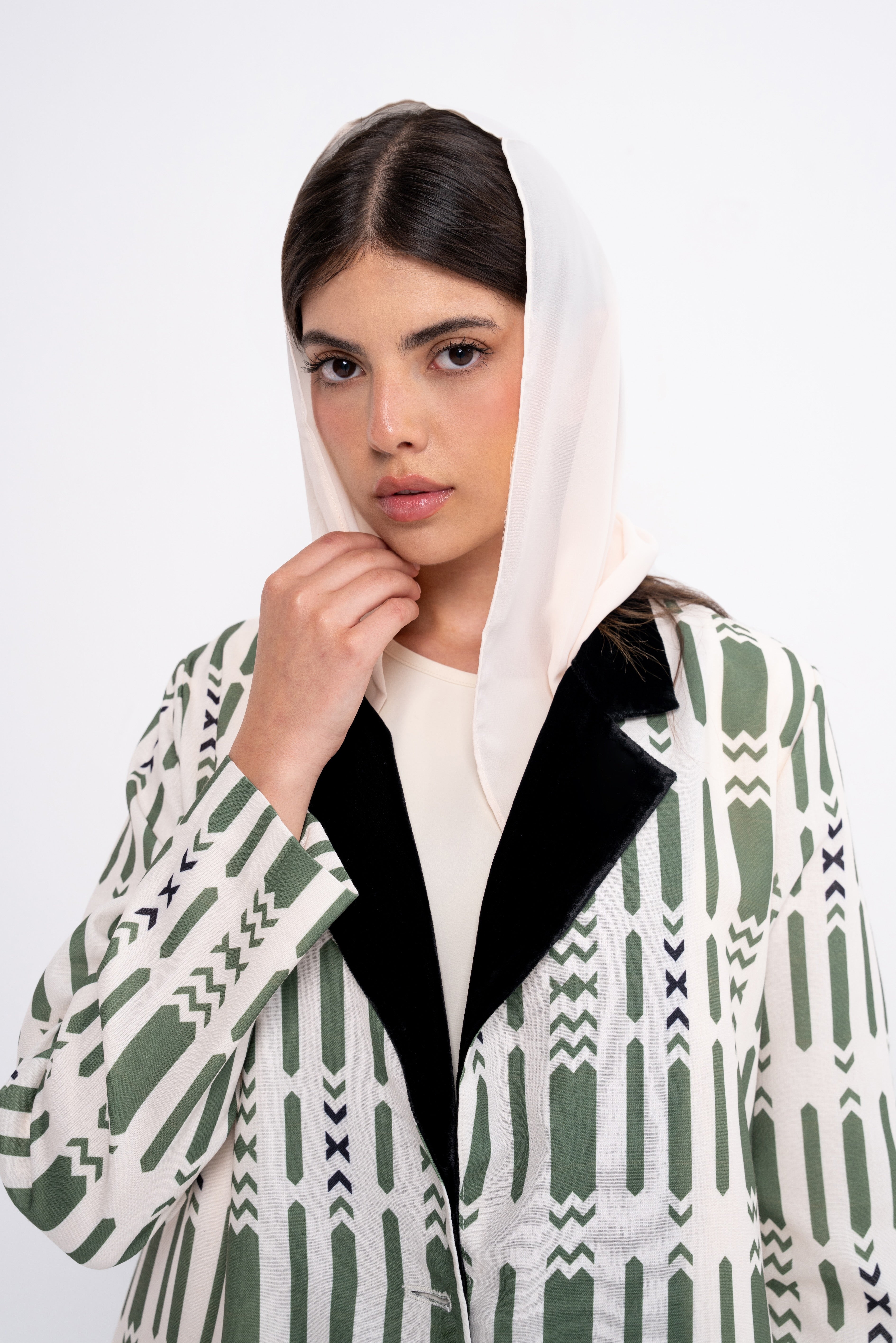 Patterned Suit Abaya