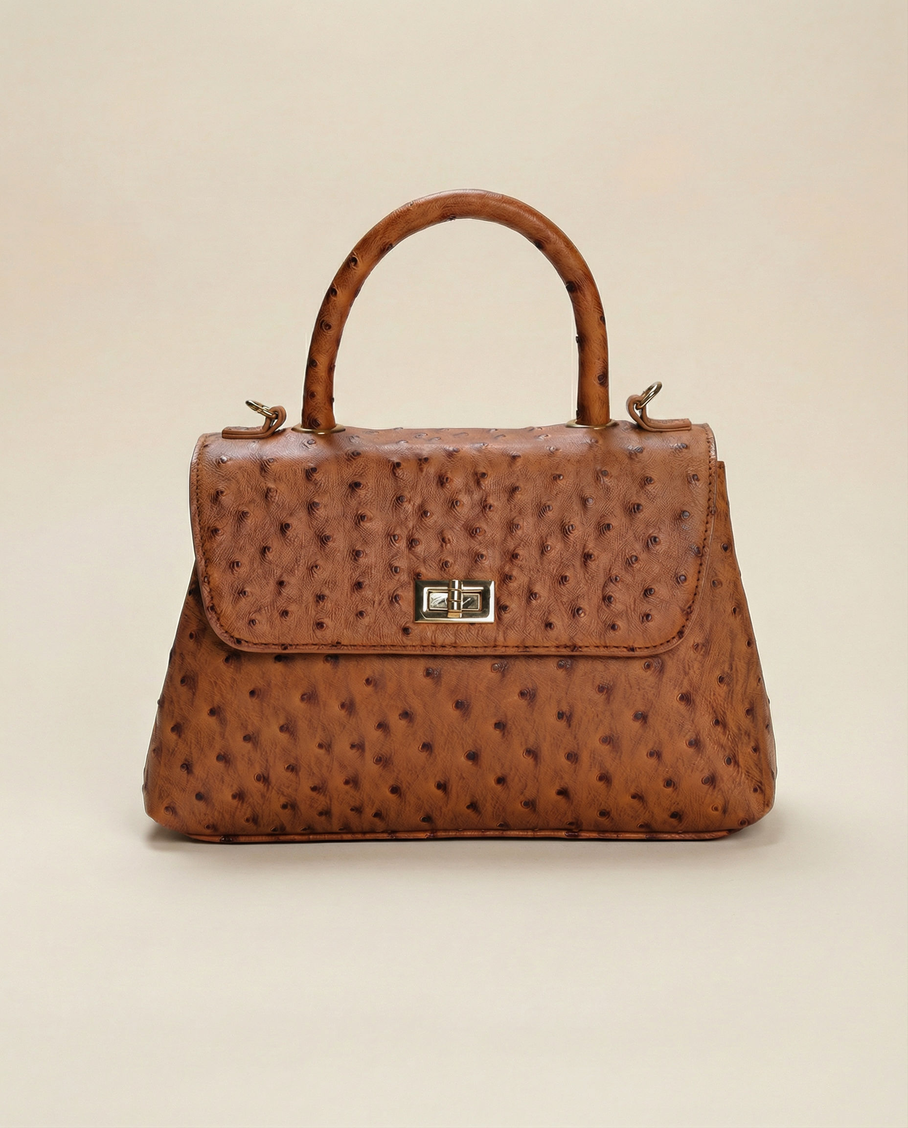 Classic Flap Bag with Handle in Brown