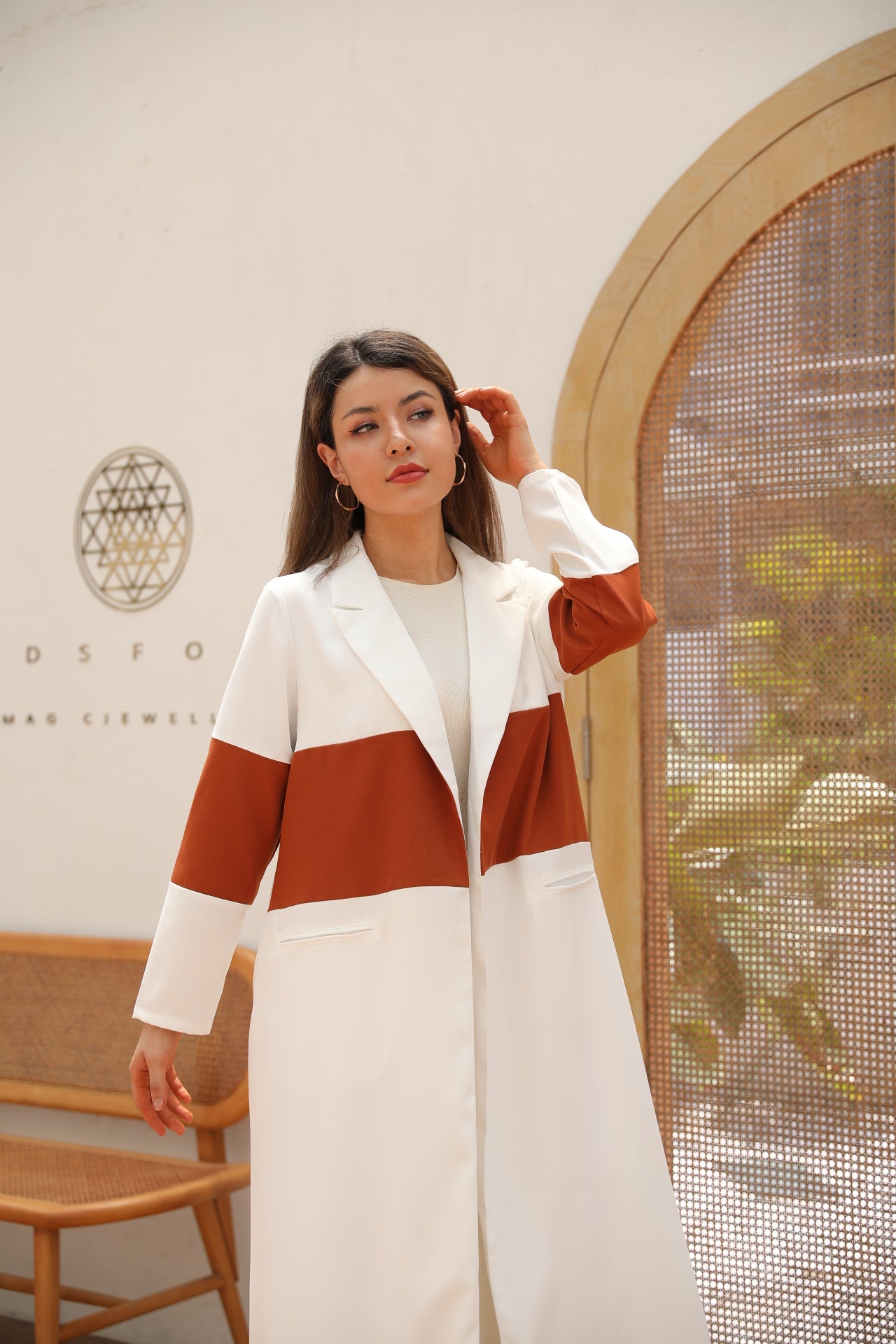 Classic Colour Block Suit Abaya