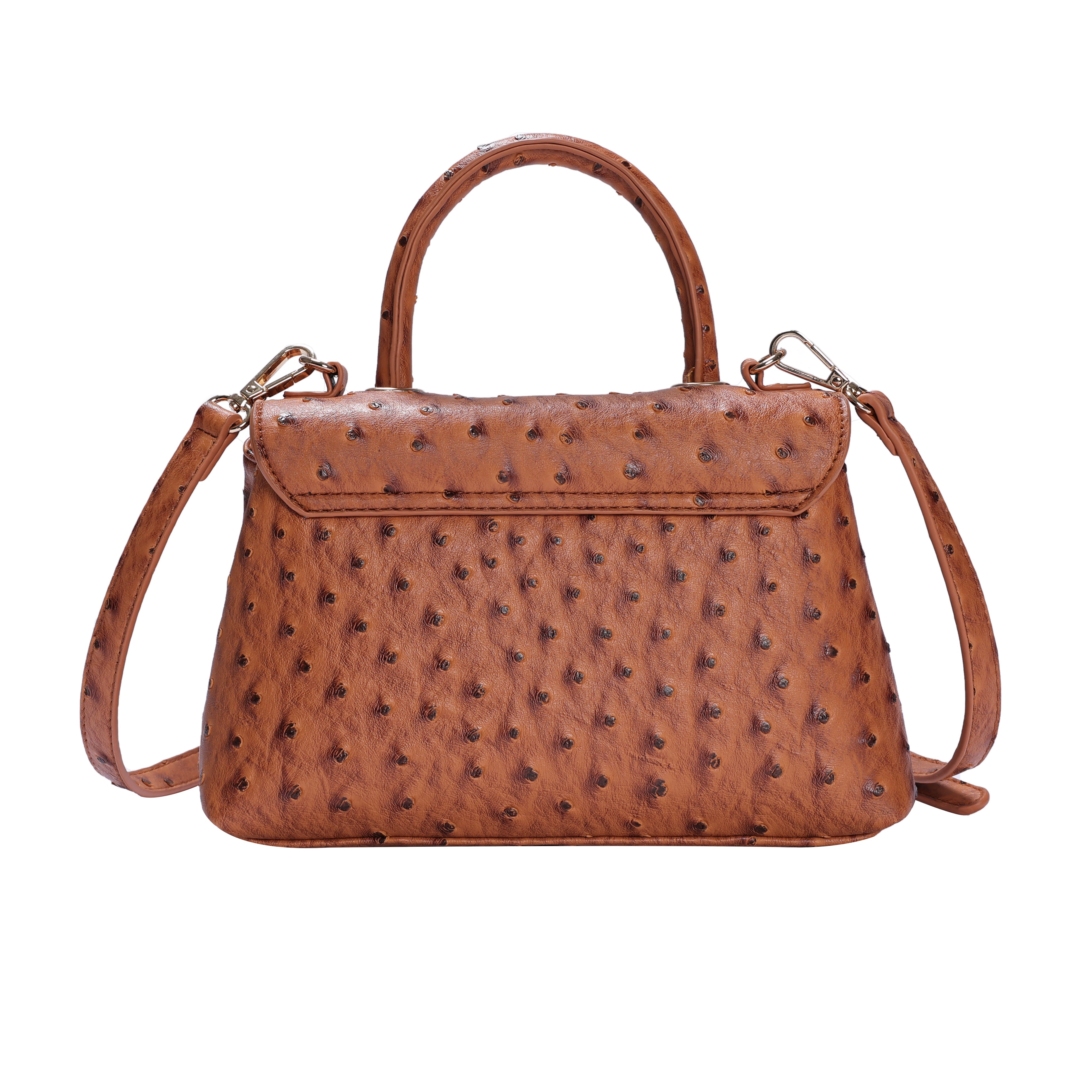 حقيبة كلاسيكية بمقبض - باللون البني