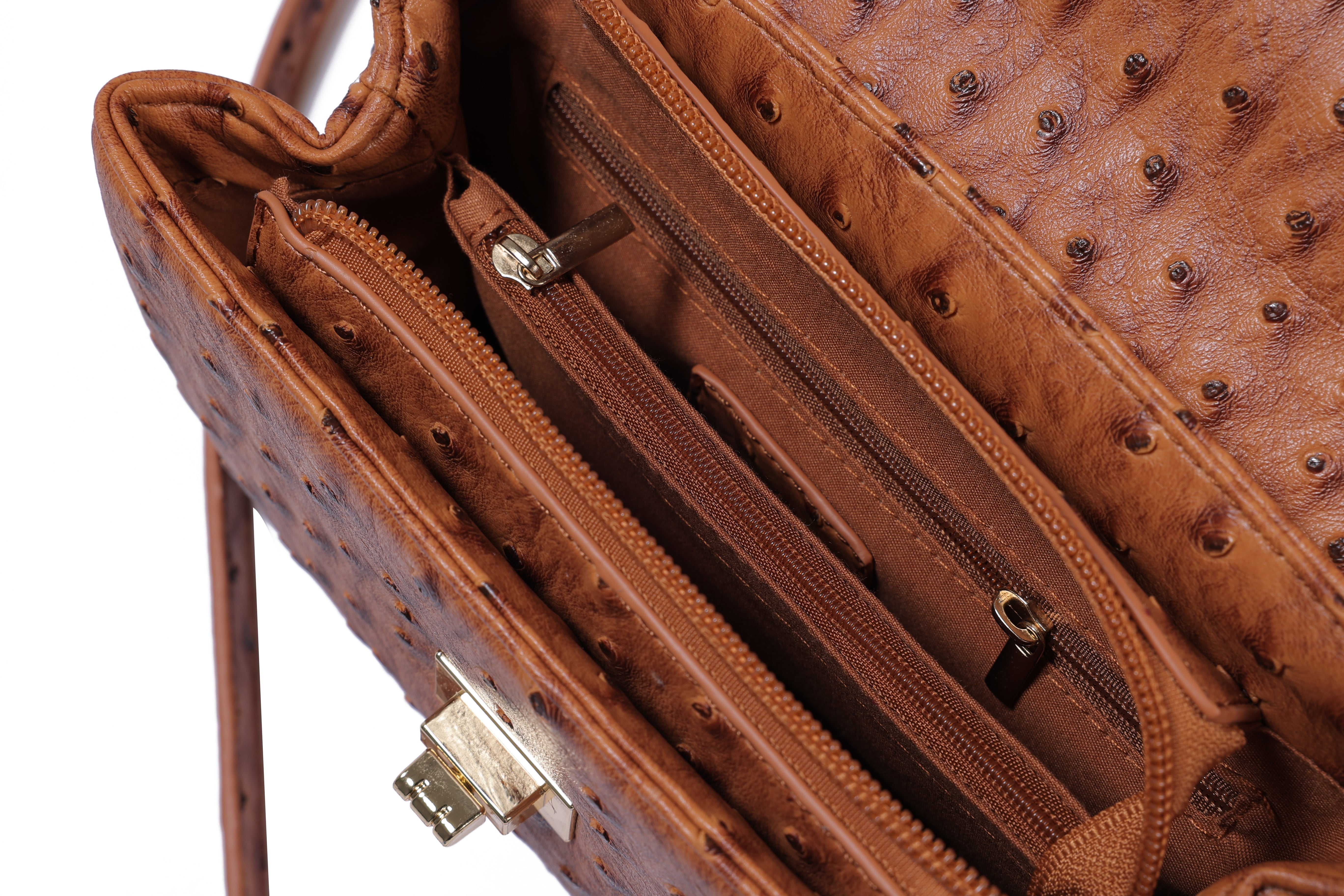 Classic Flap Bag with Handle in Brown