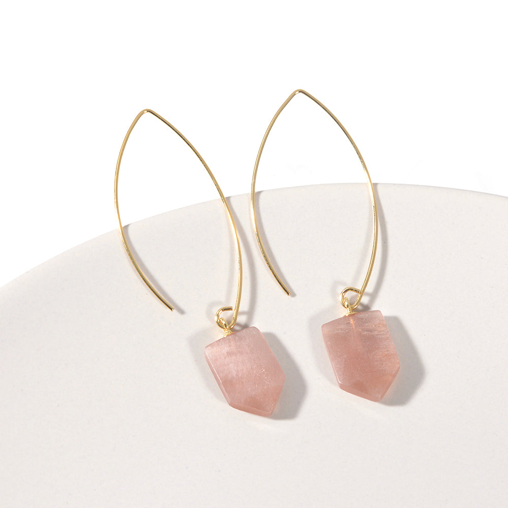 Sunstone Hook Earrings