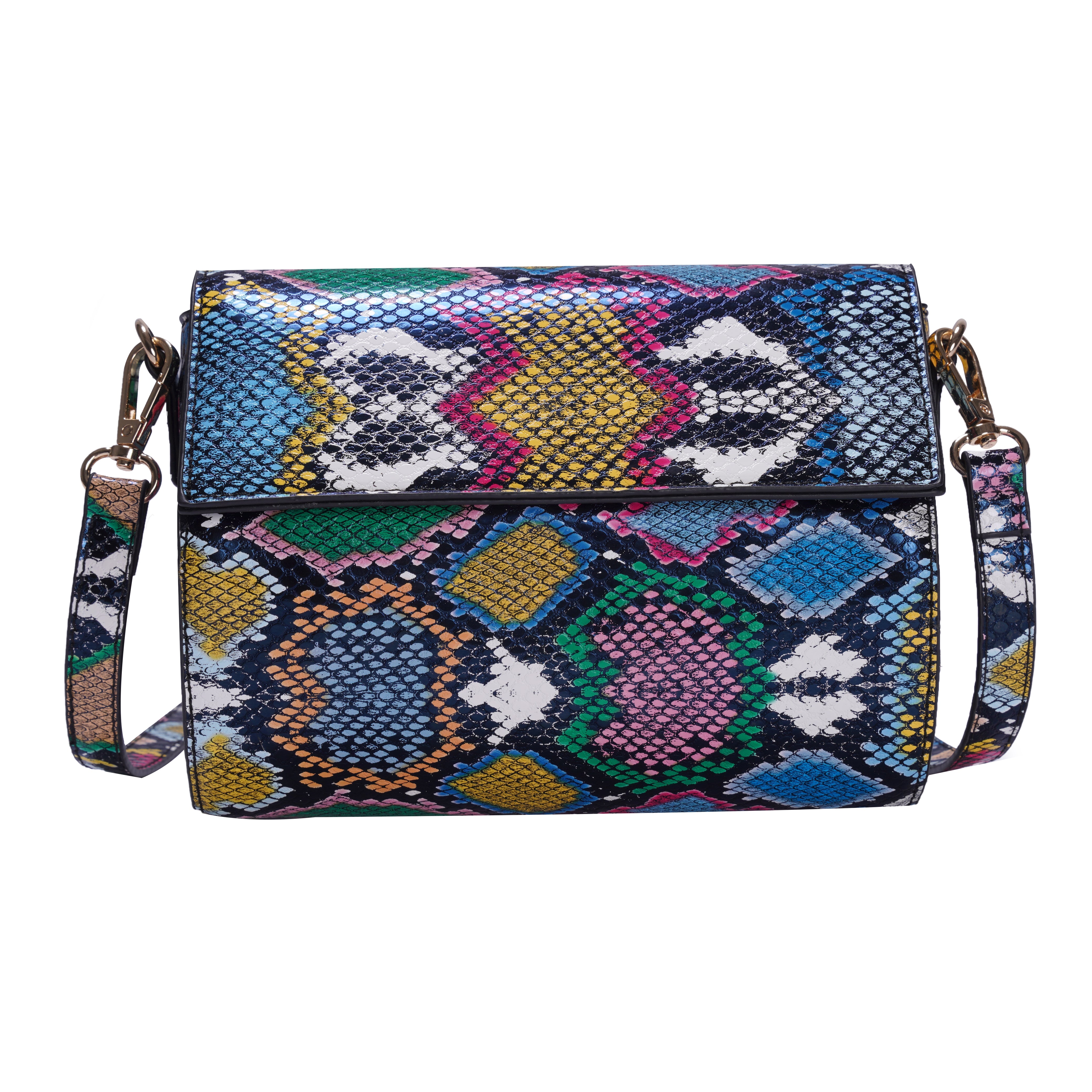 Mini Clutch with Crossbody Strap in Multicolor