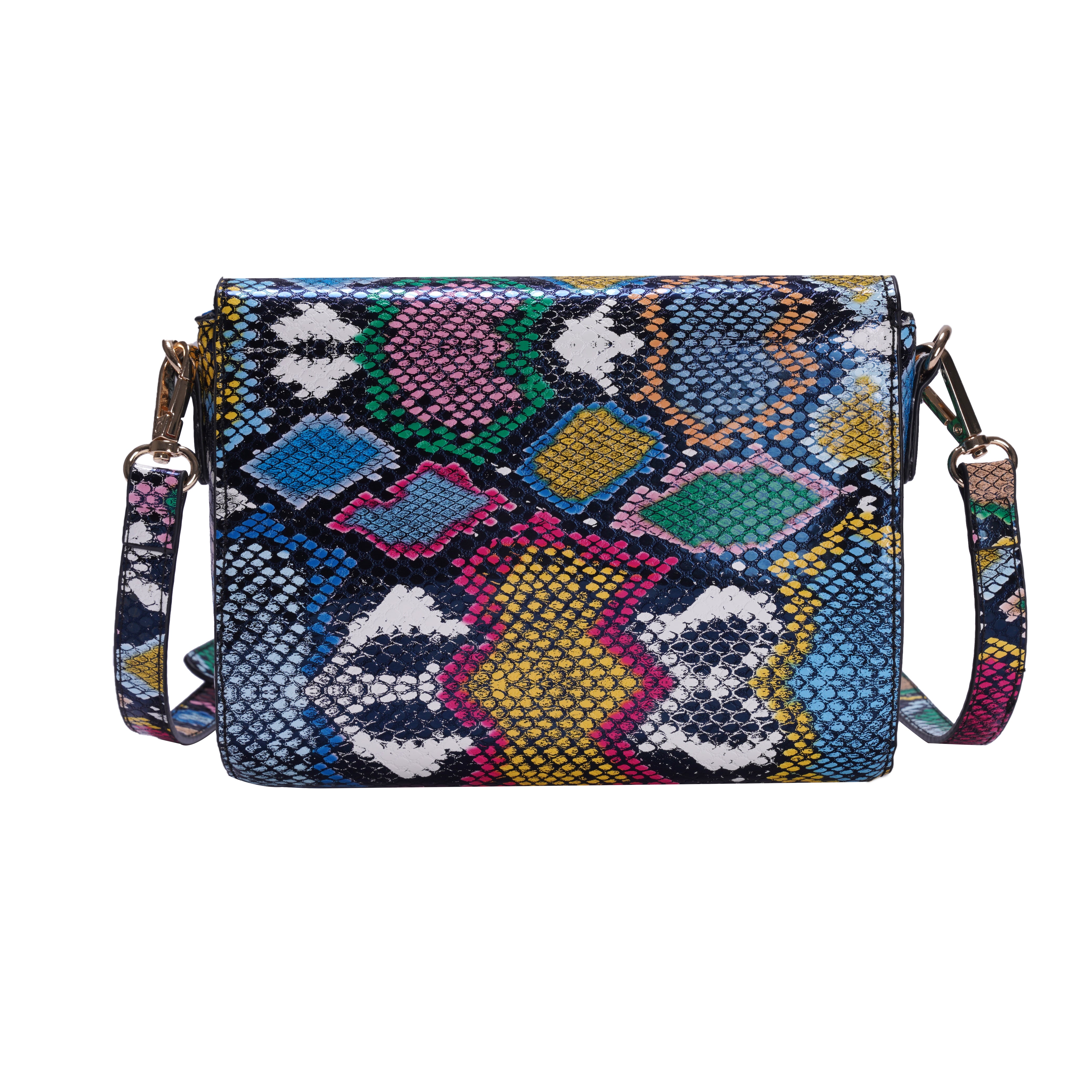 Mini Clutch with Crossbody Strap in Multicolor