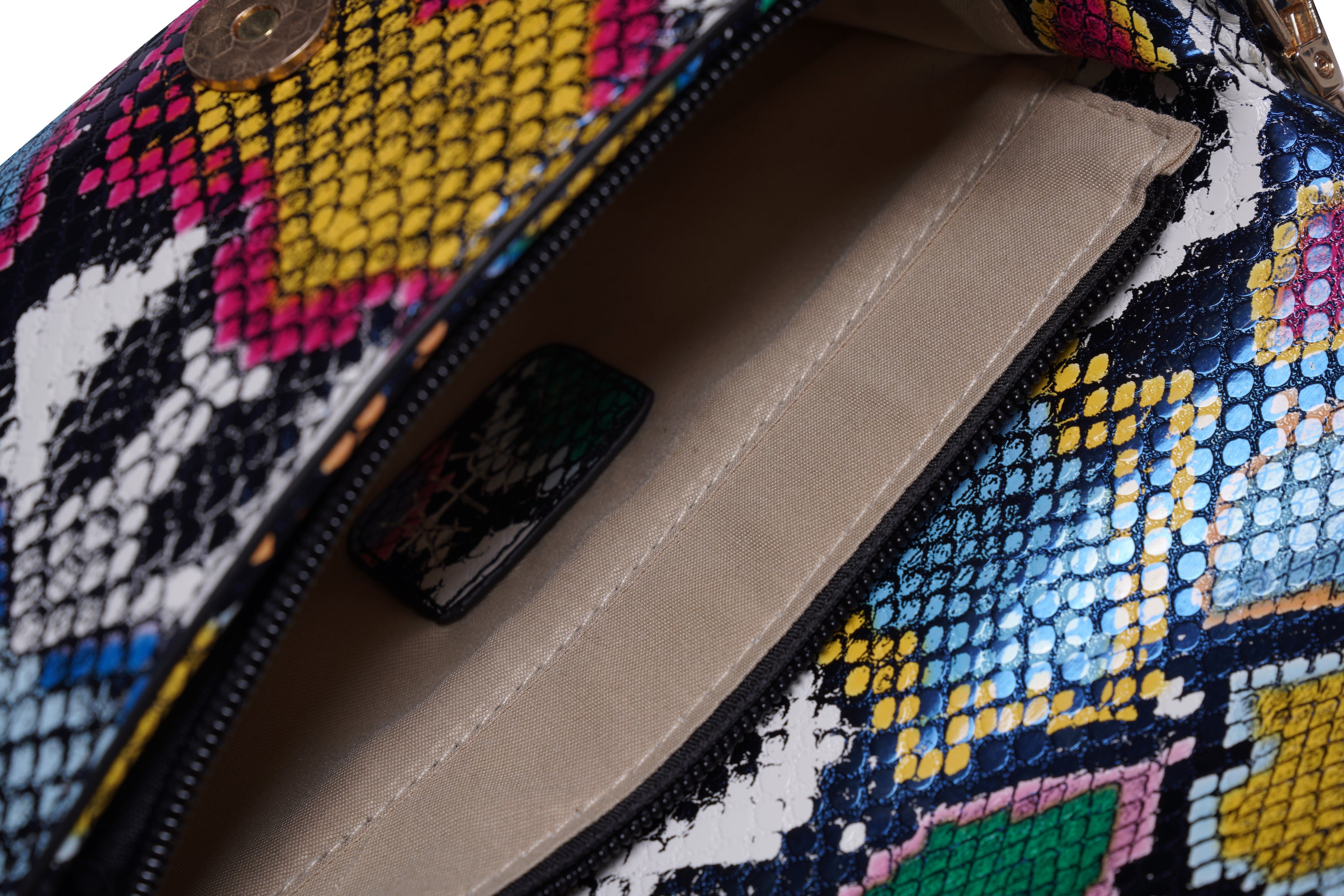 Mini Clutch with Crossbody Strap in Multicolor