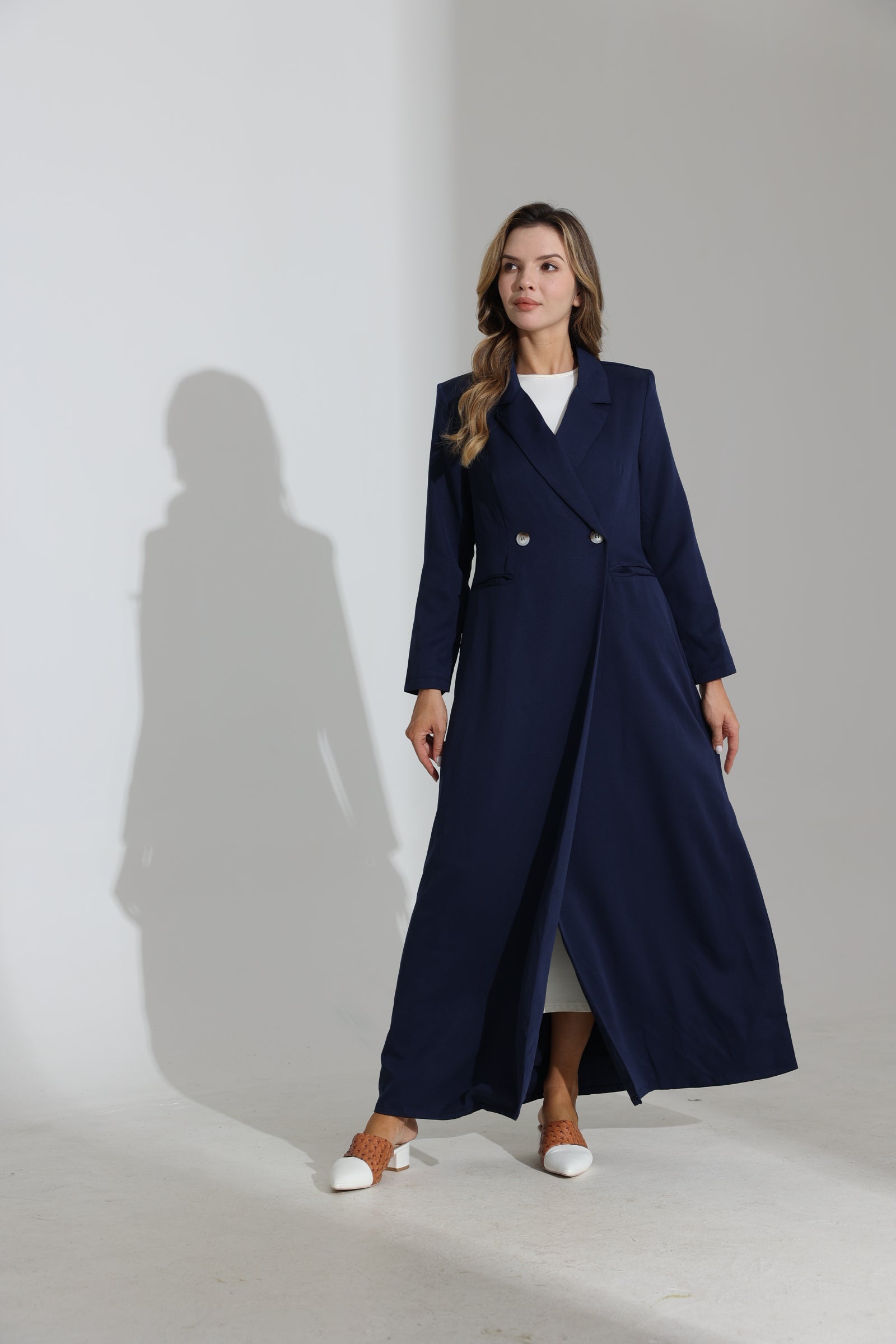 Navy Blue Suit Abaya