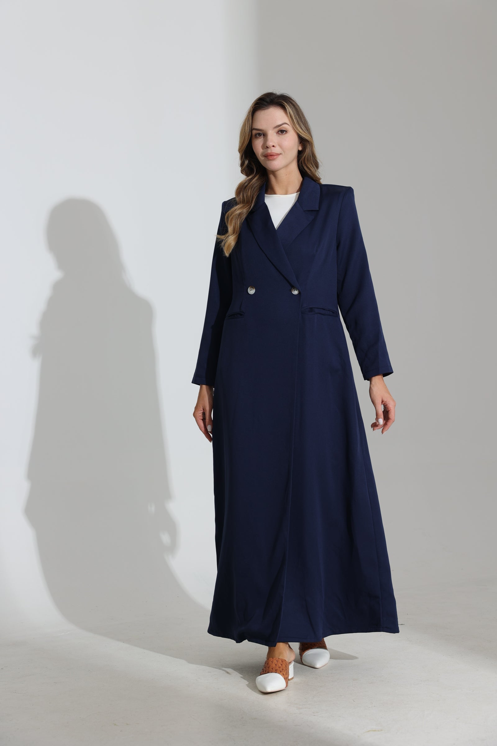Navy Blue Suit Abaya