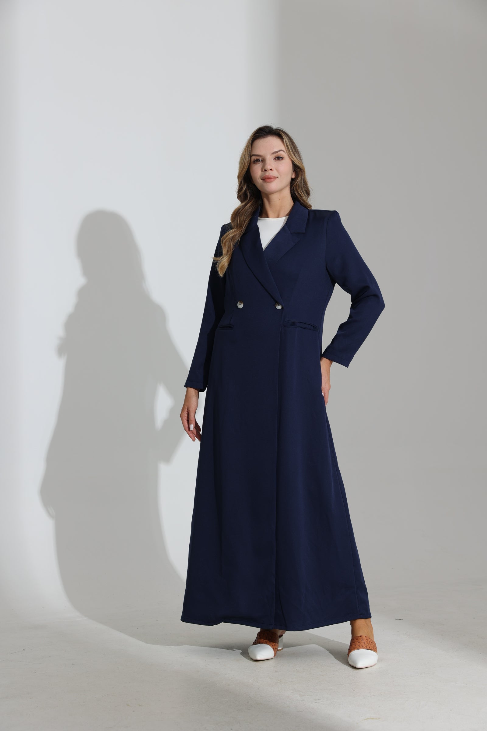 Navy Blue Suit Abaya