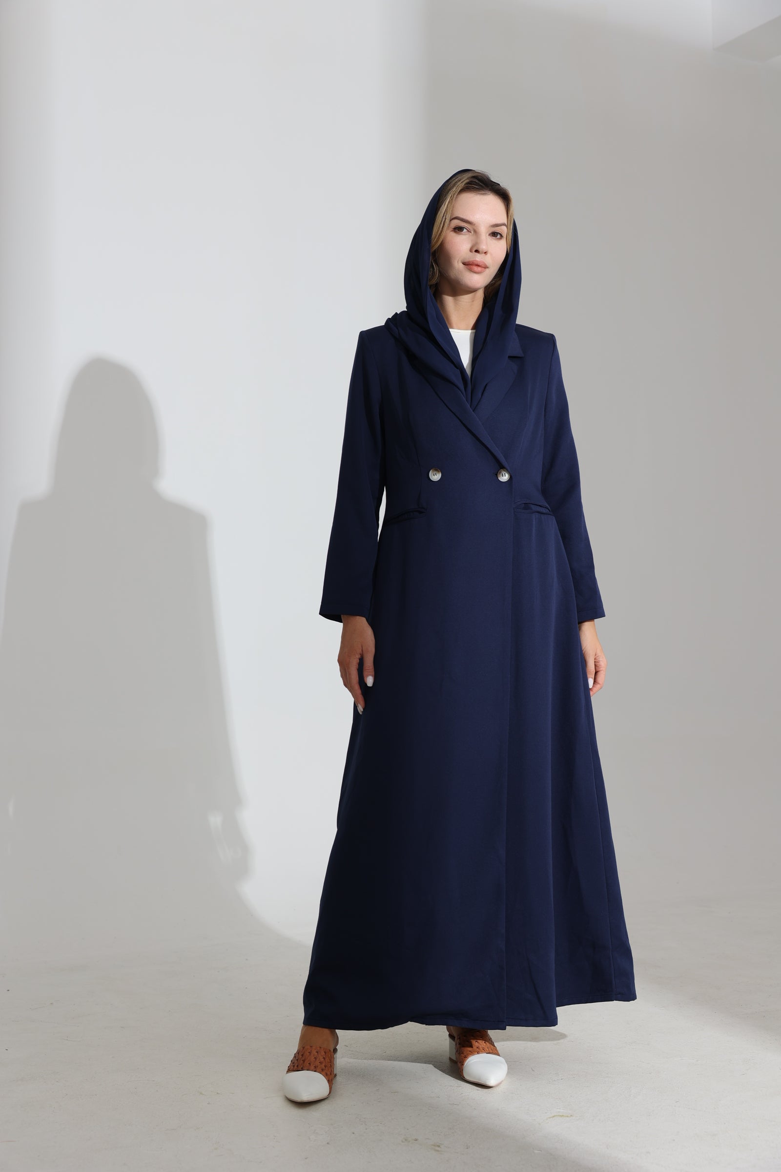 Navy Blue Suit Abaya