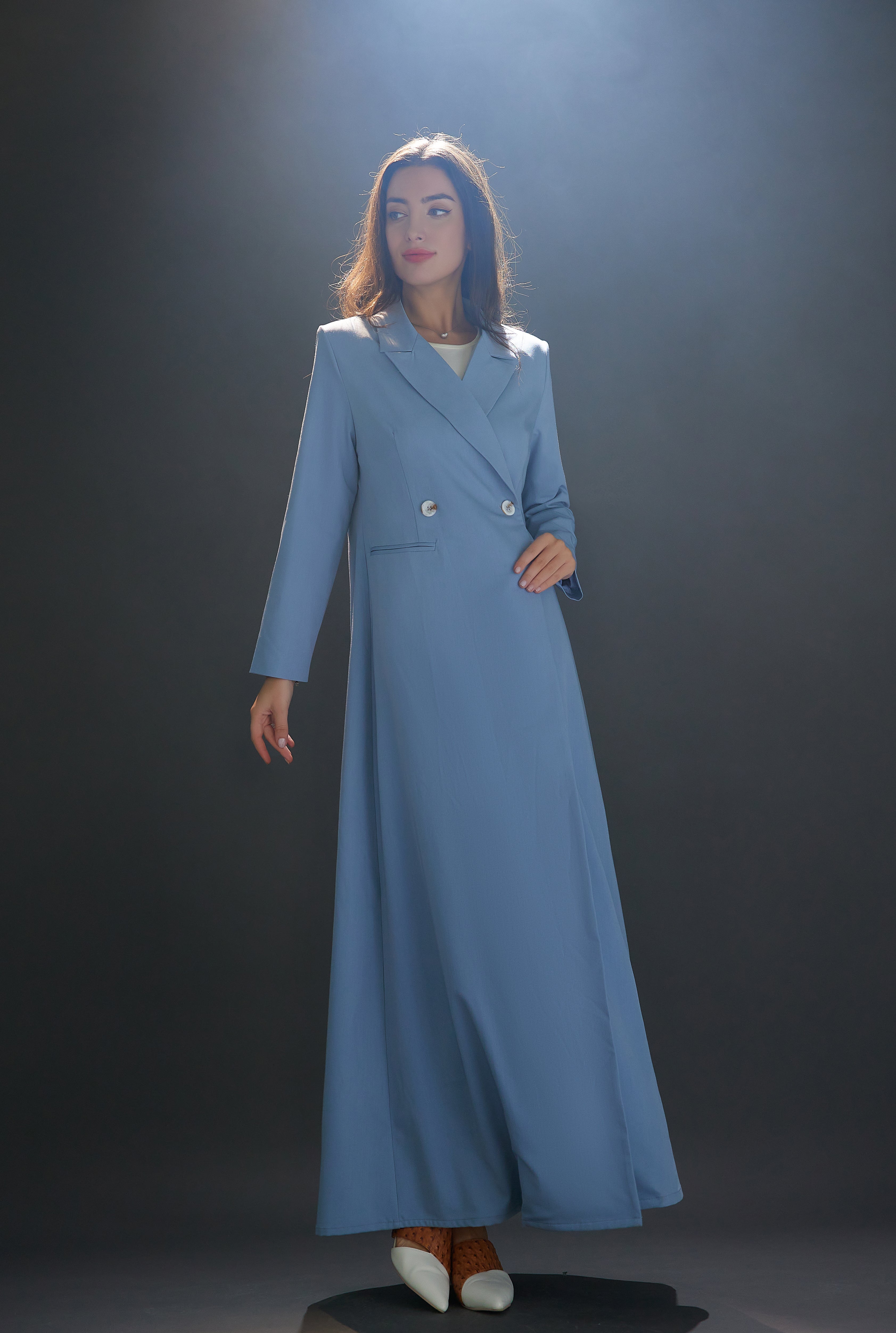 Light Blue Suit Abaya