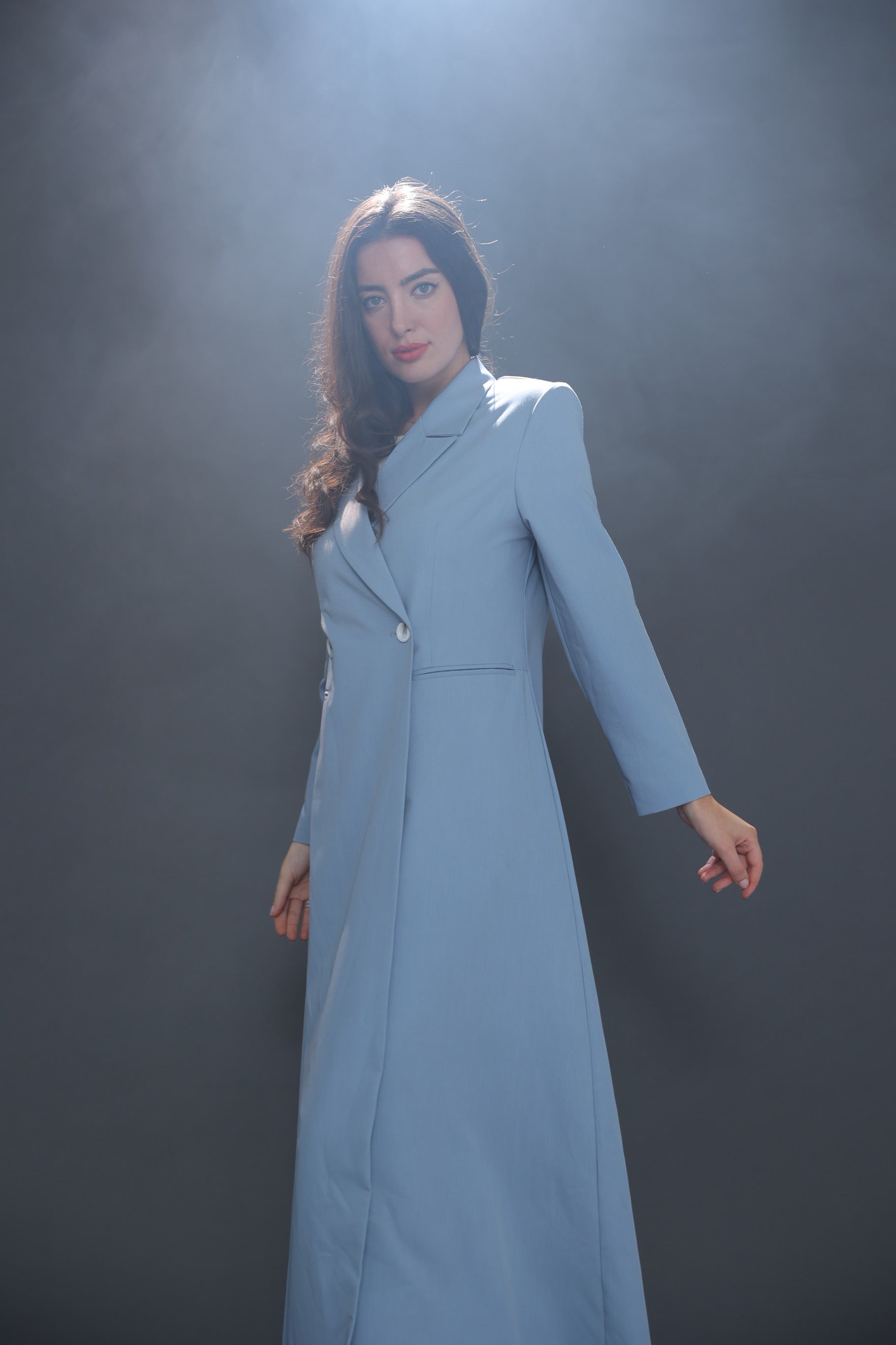 Light Blue Suit Abaya