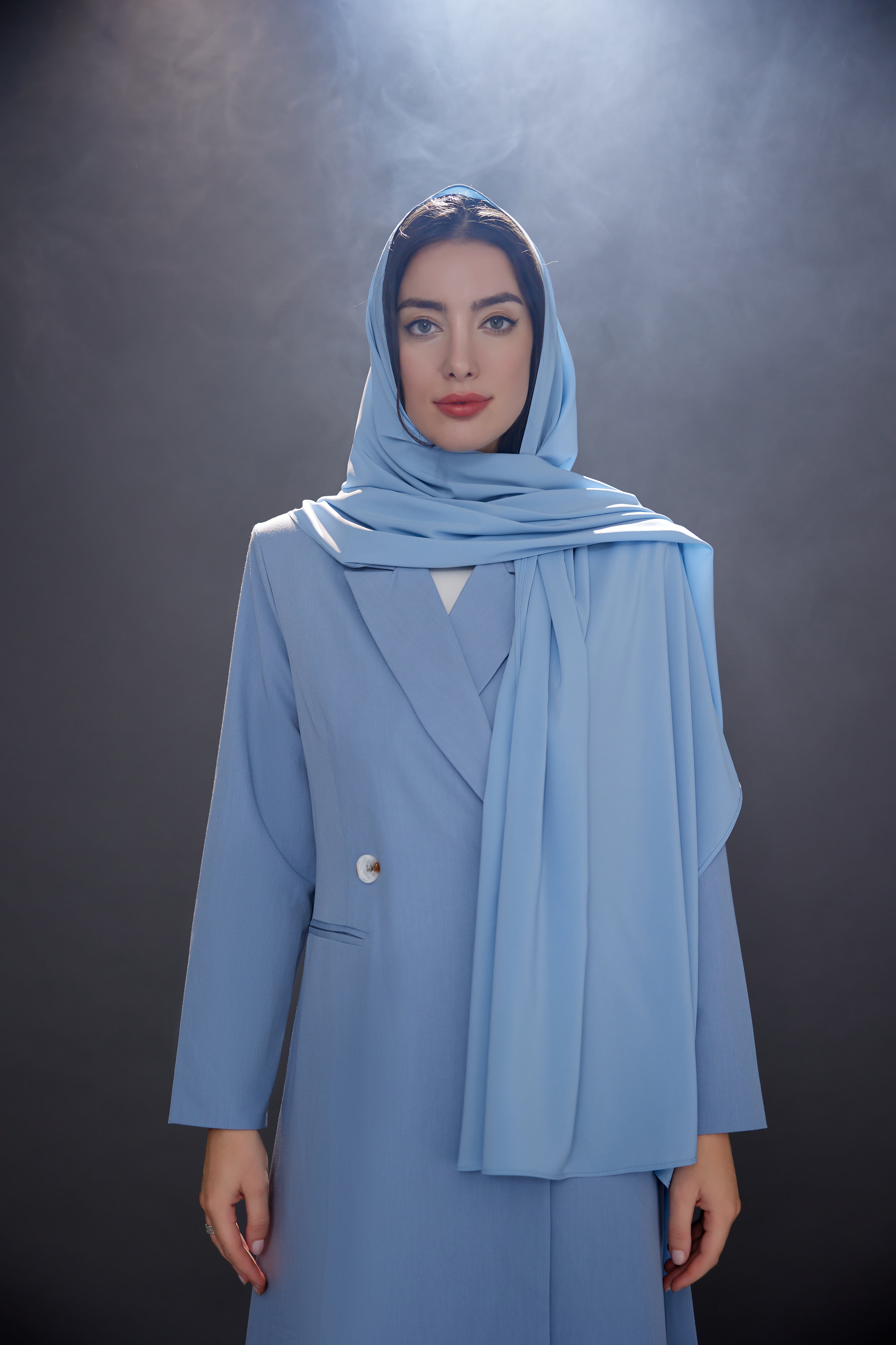 Light Blue Suit Abaya