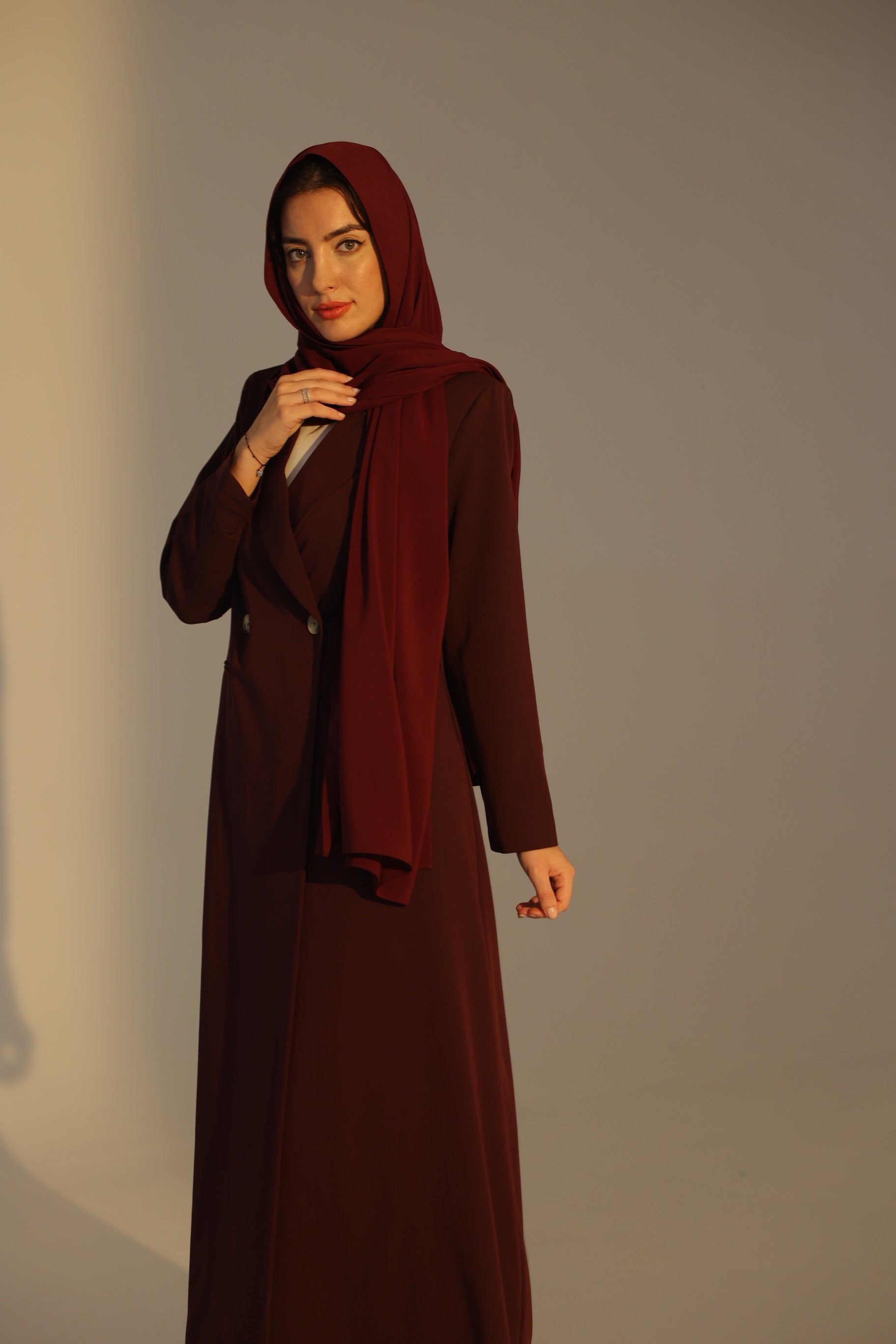 Dark Brown Suit Abaya