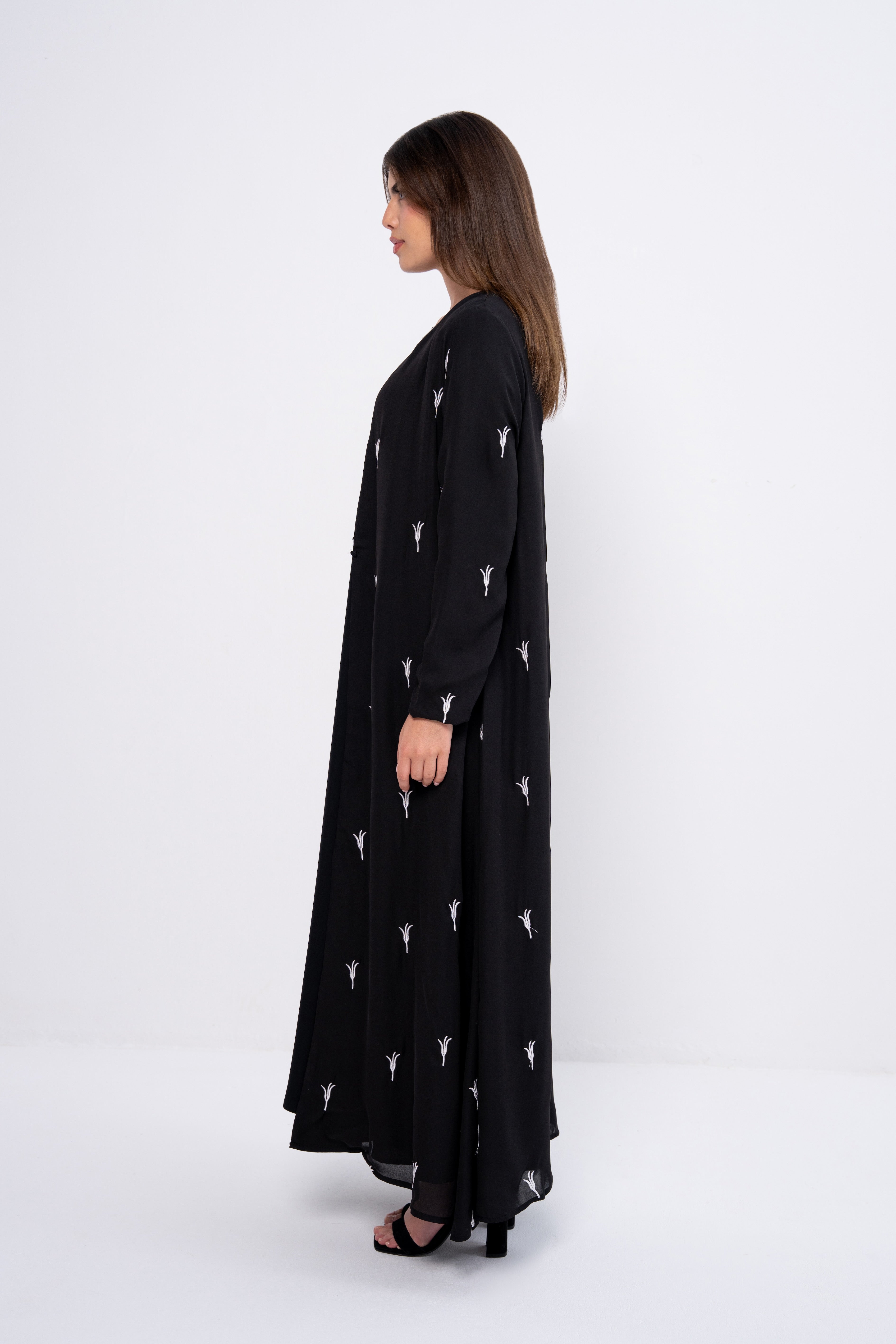 Embroidered Abaya in Black