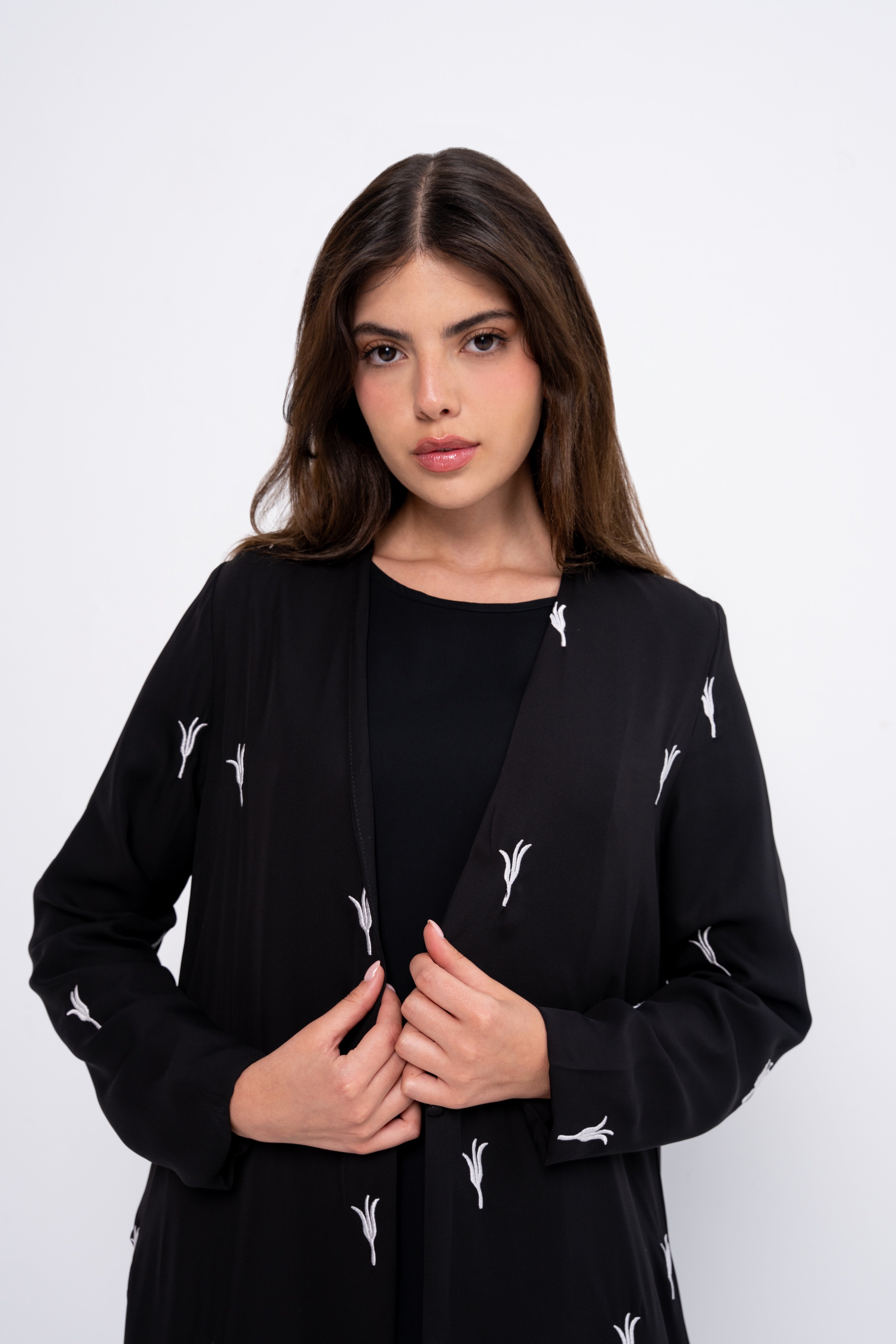 Embroidered Abaya in Black
