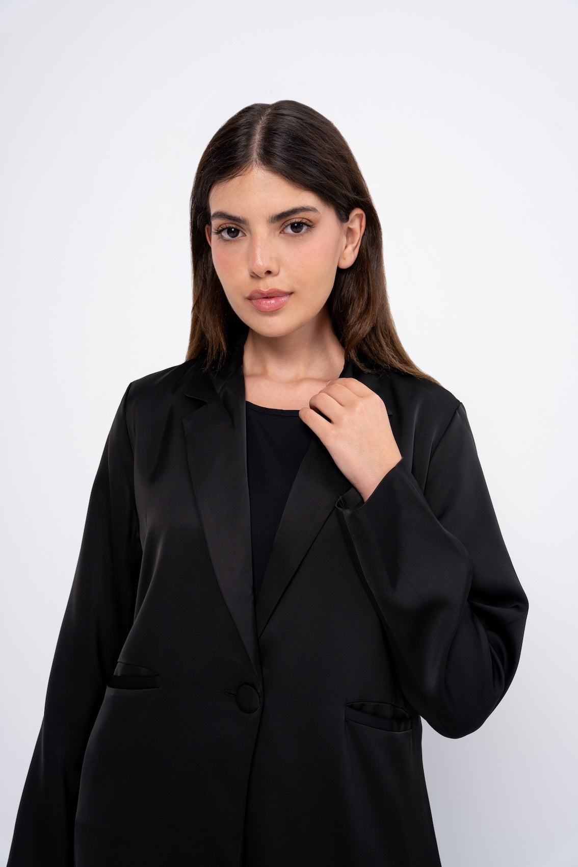 Silk Abaya in Black