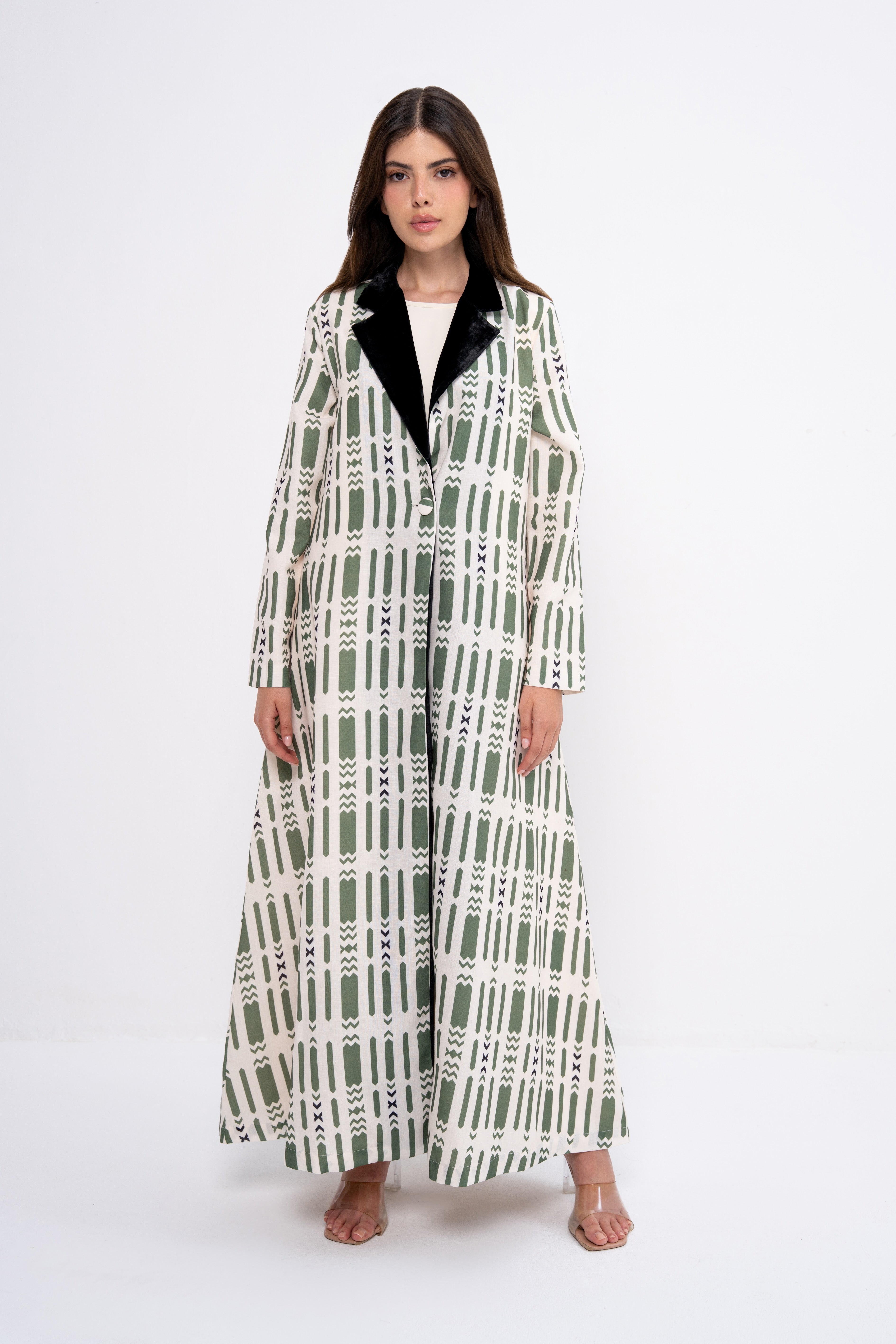 Patterned Suit Abaya