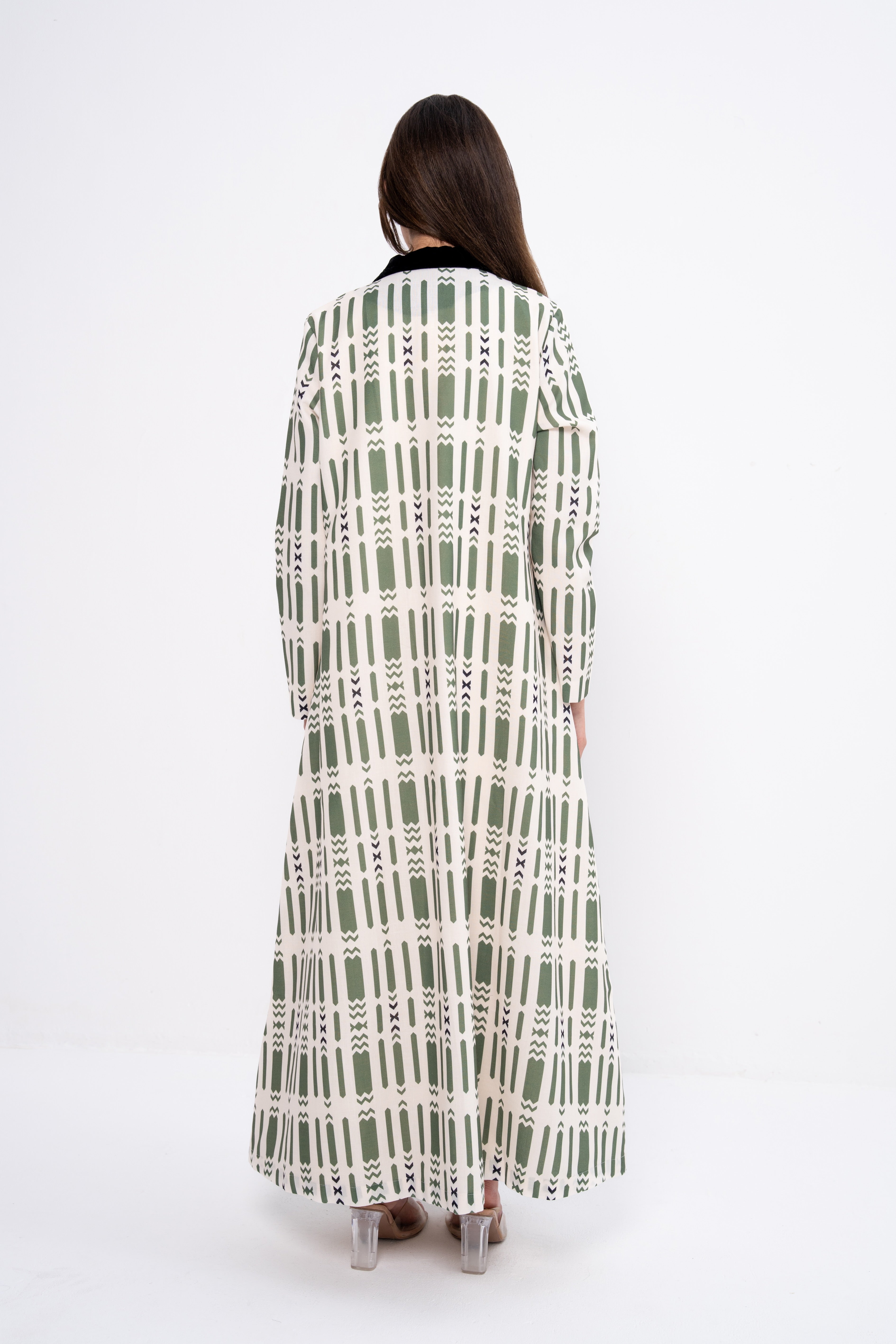 Patterned Suit Abaya