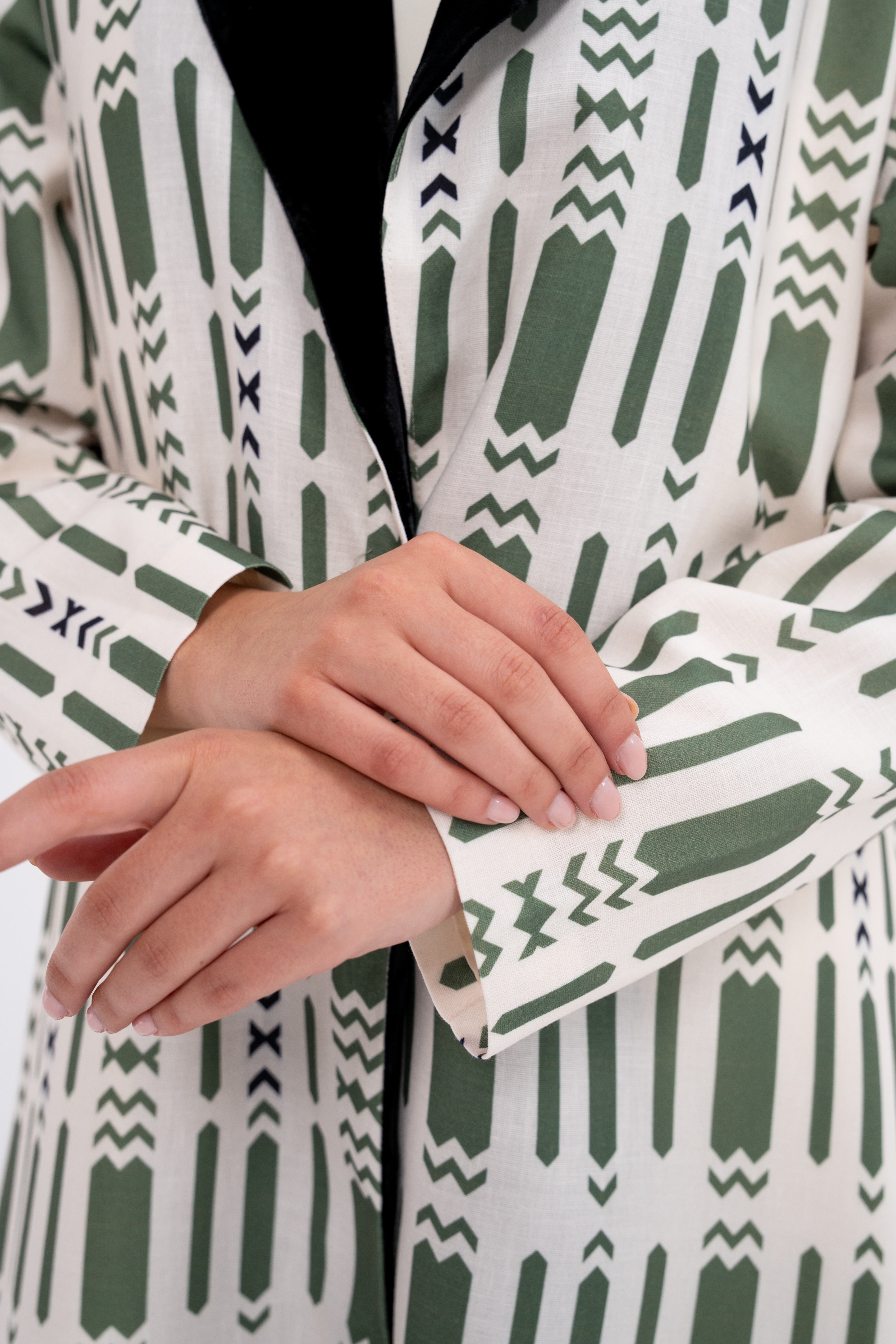 Patterned Suit Abaya