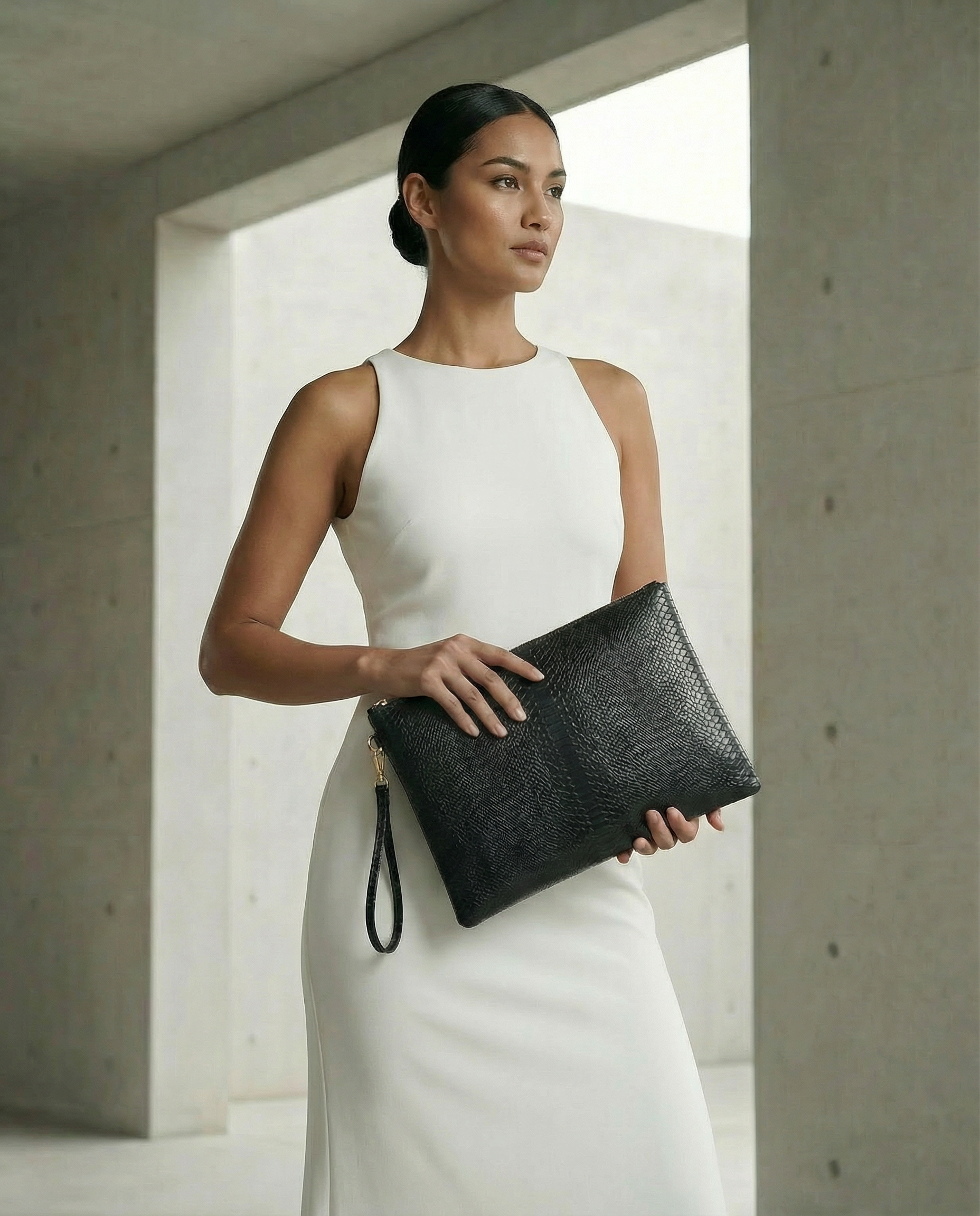 Black Snakeskin Laptop Bag