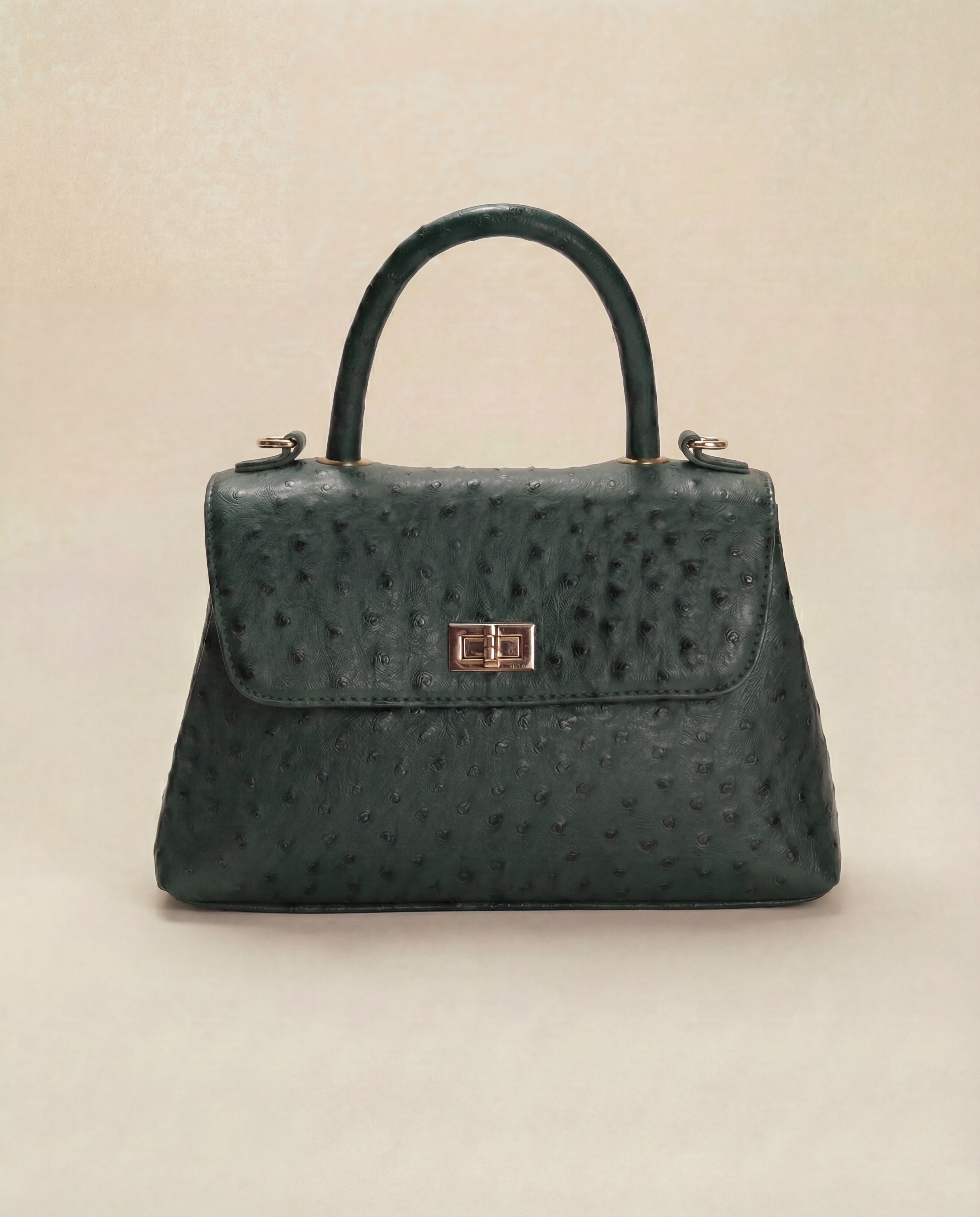 Classic Flap Bag with Handle in Green