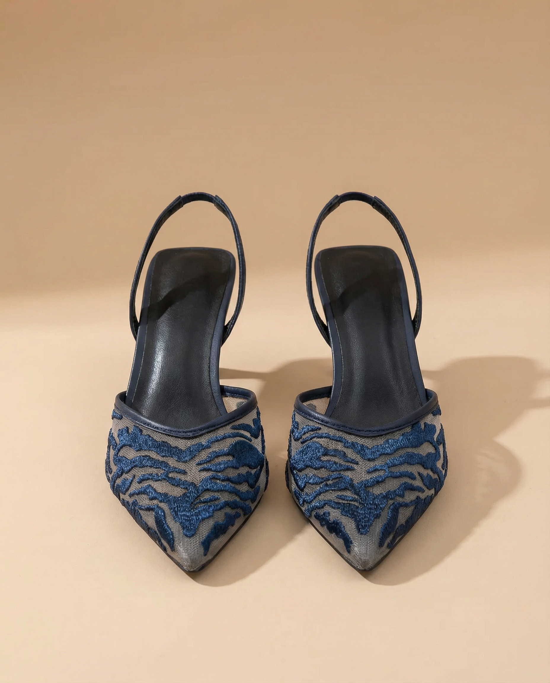 Embroidered Short Heels