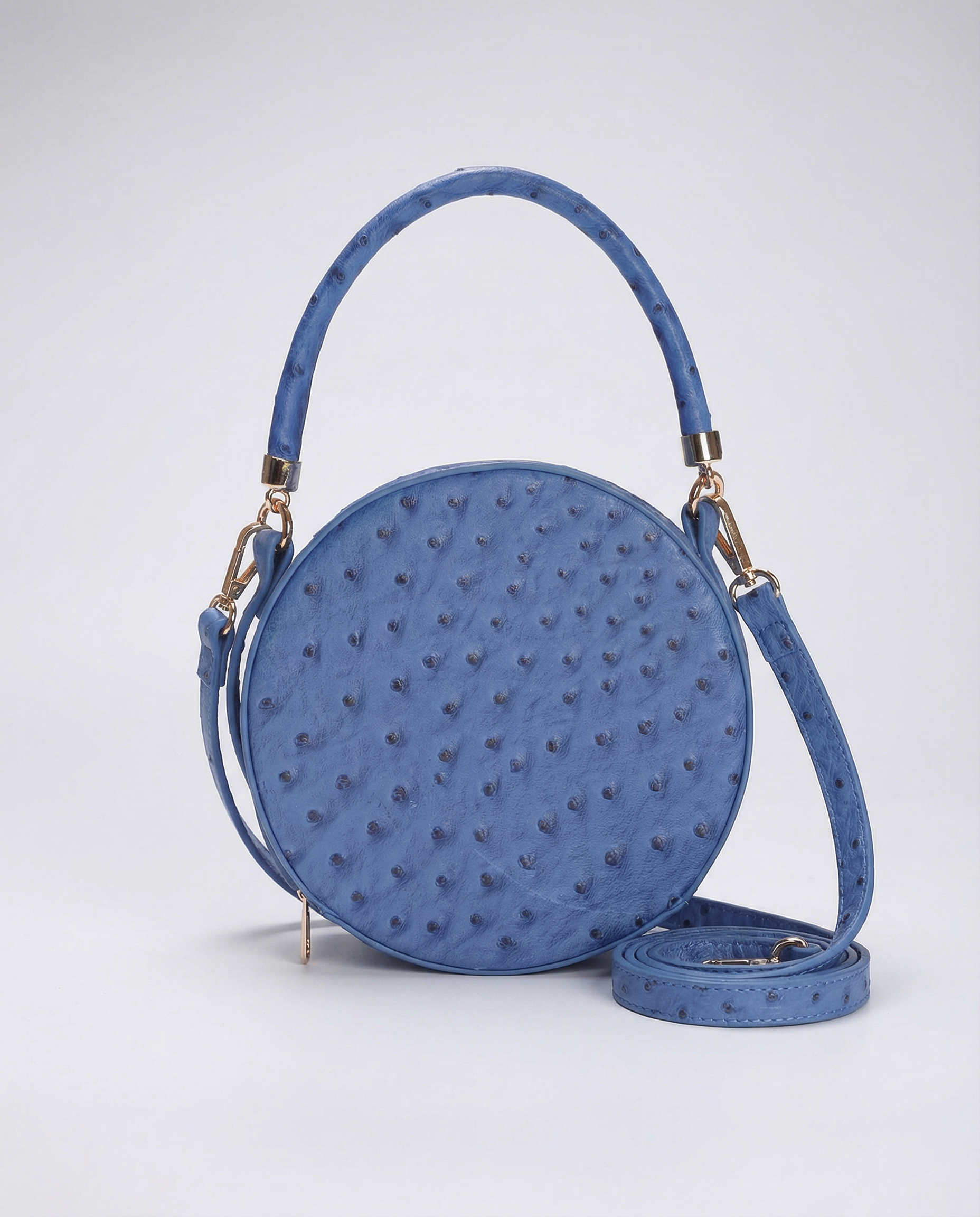 Round Crossbody Handbag in Blue
