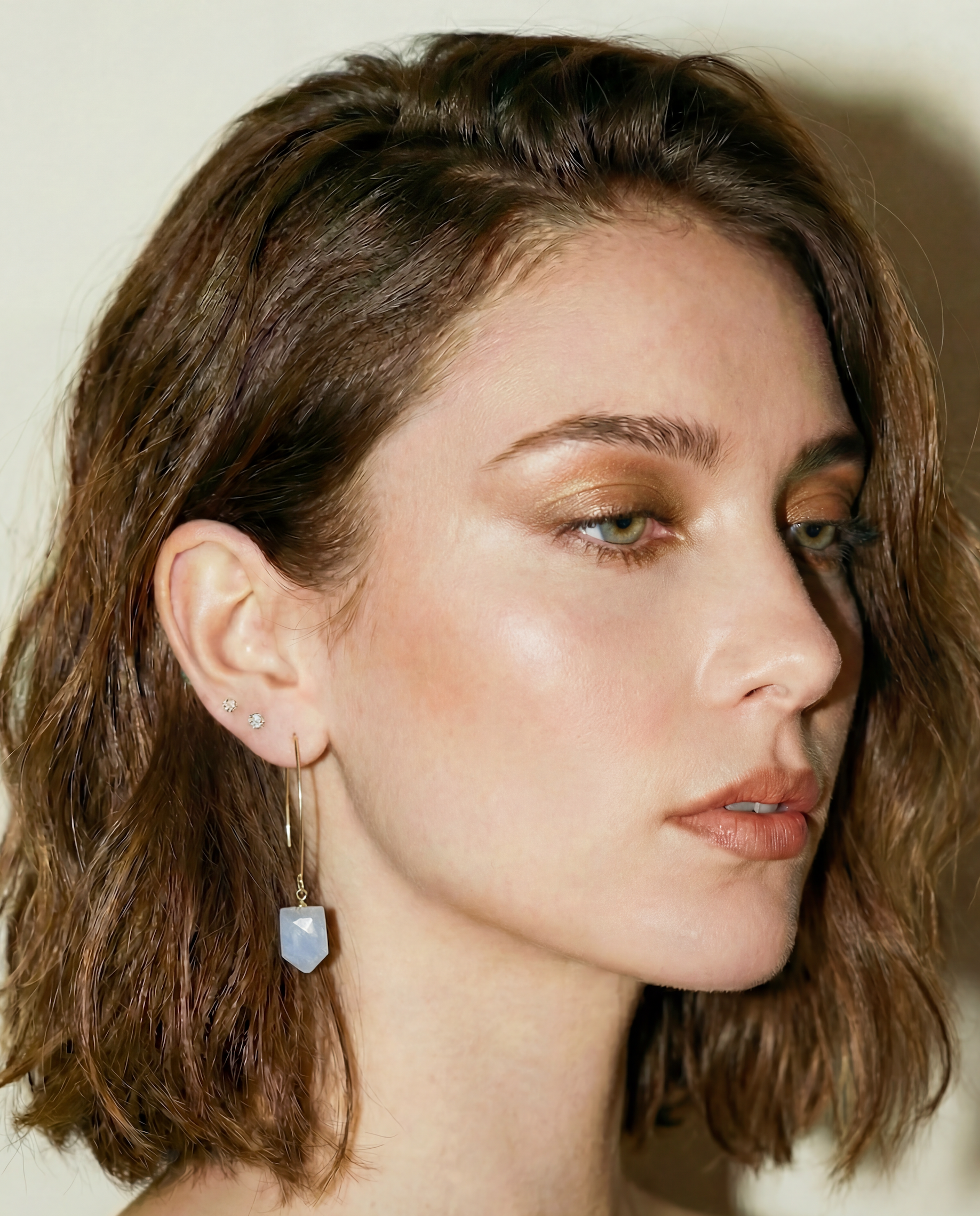 Aquamarine Hook Earrings