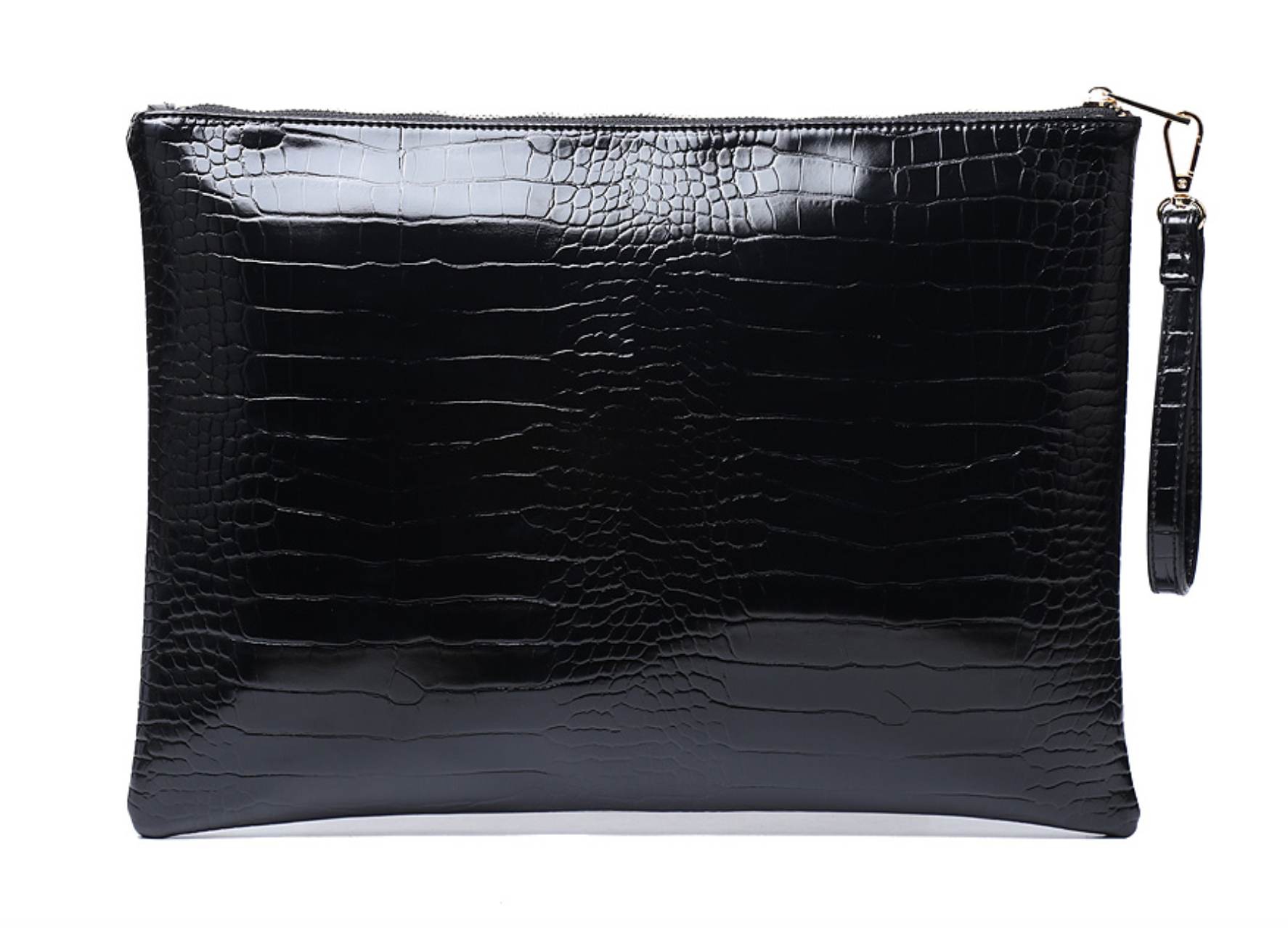 Black Crocodile Laptop Bag