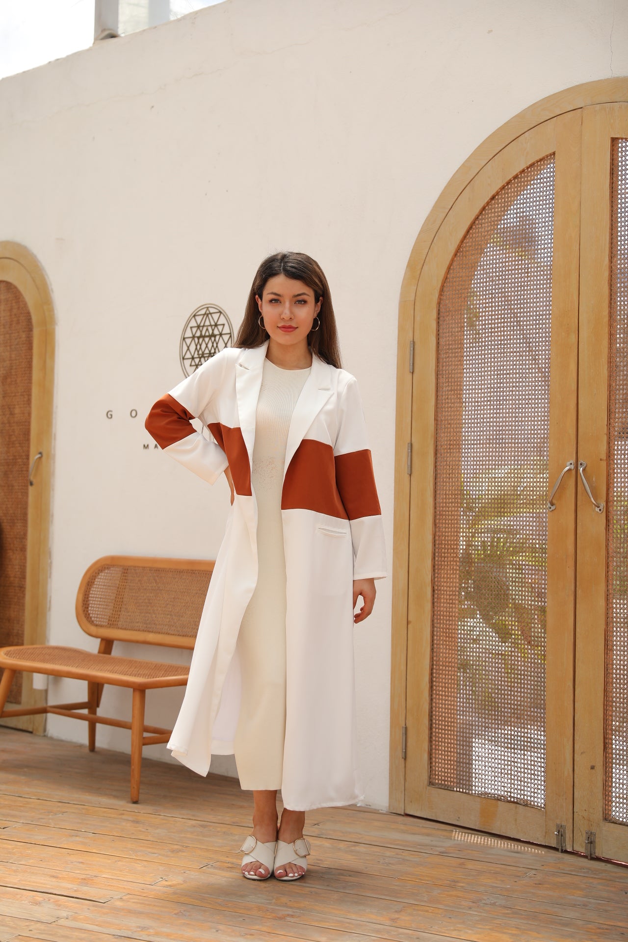 Classic Colour Block Suit Abaya