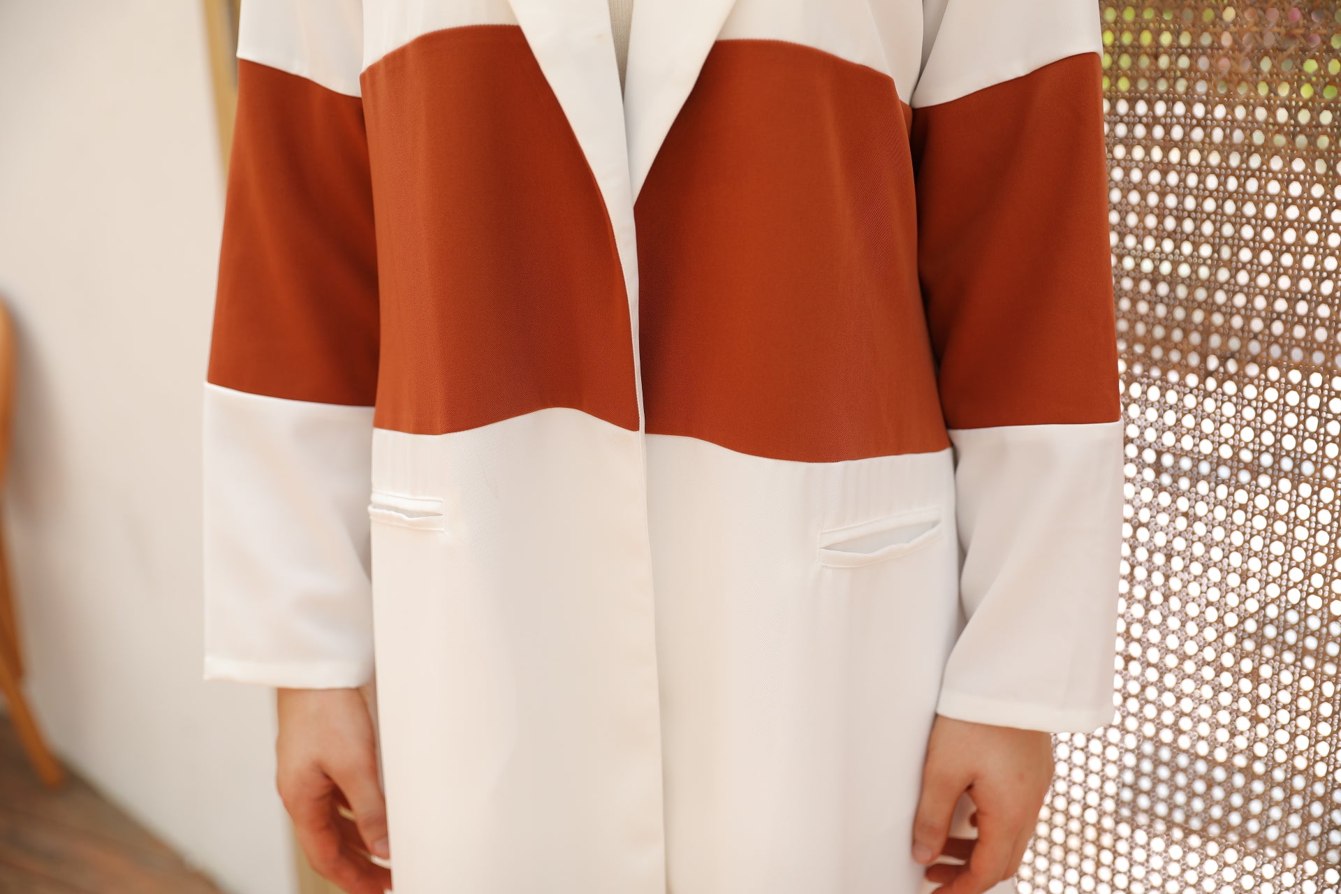 Classic Colour Block Suit Abaya