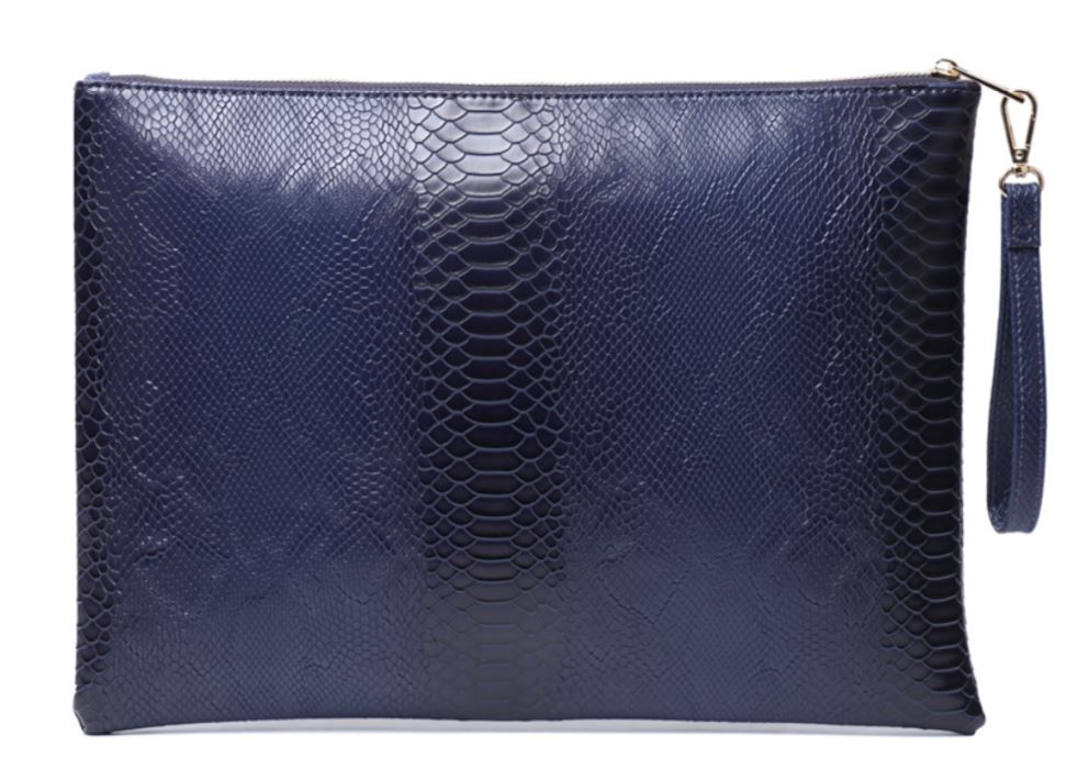 Blue Snakeskin Laptop Bag