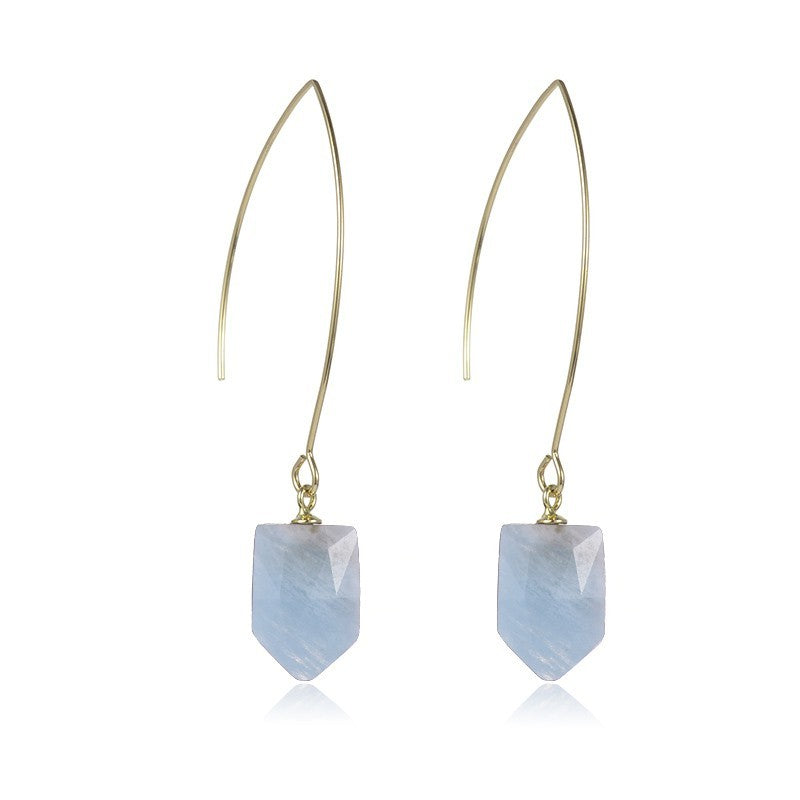 Aquamarine Hook Earrings