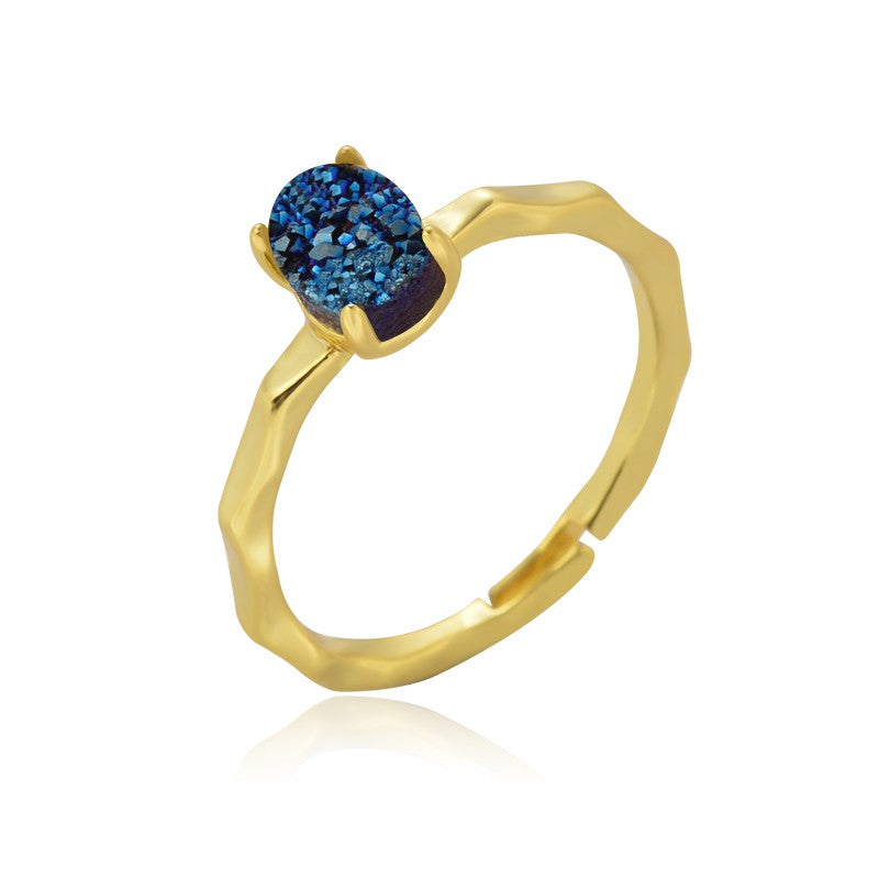 Blue GoldStone Ring