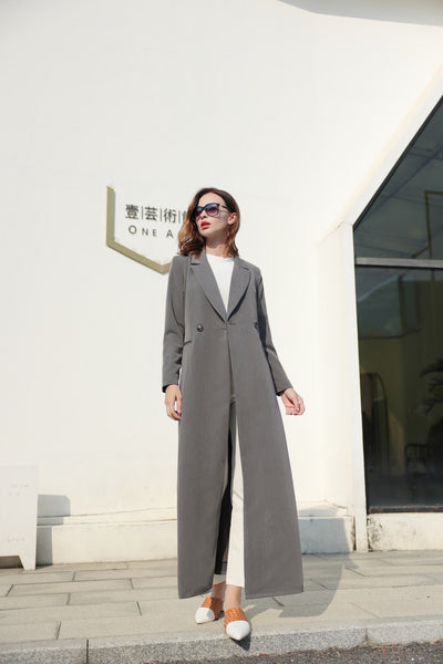 Stone Grey Suit Abaya