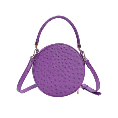 Round Crossbody Handbag in Purple