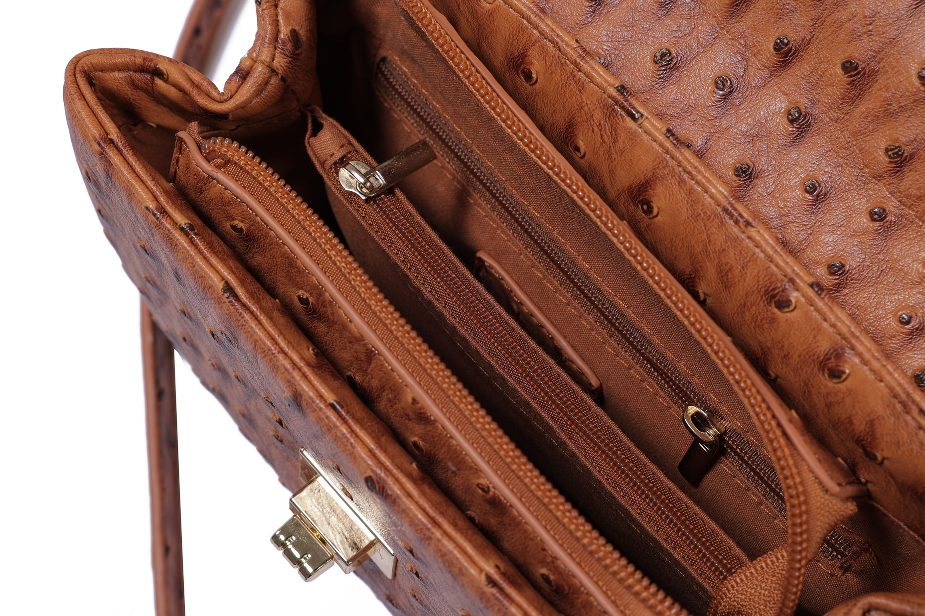 Classic Flap Bag with Handle in Brown