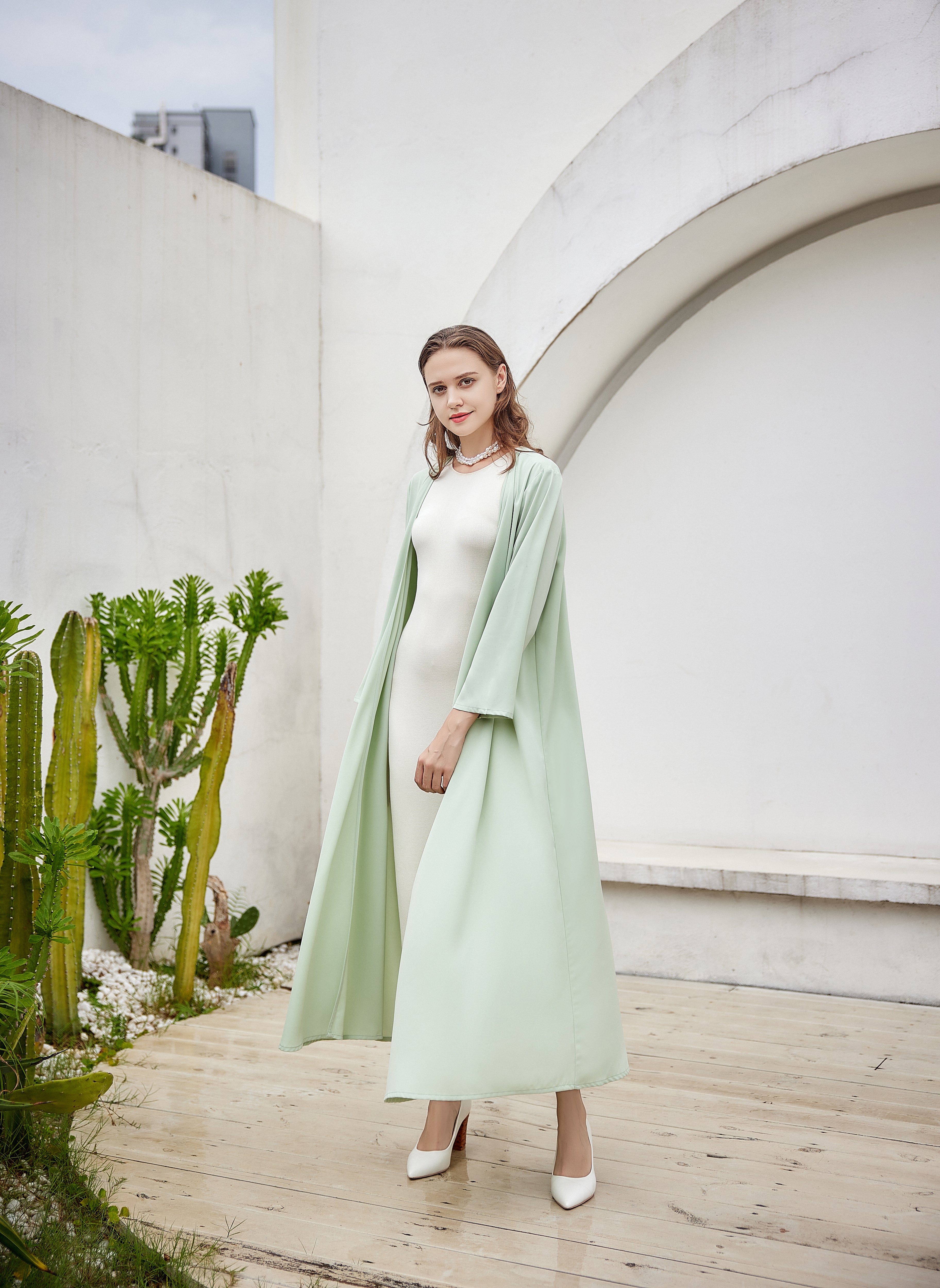 Flowy Mint Abaya