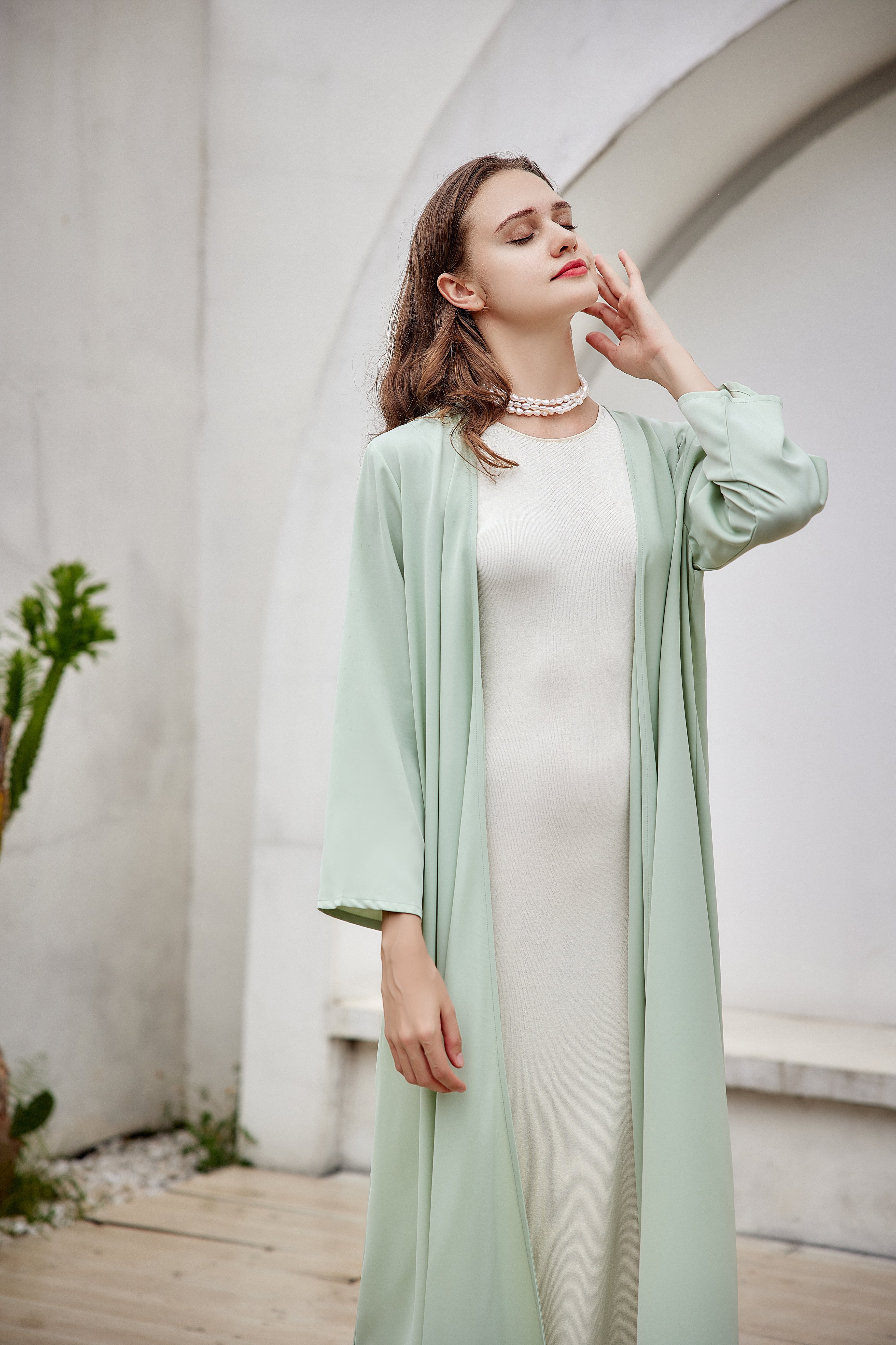 Flowy Mint Abaya