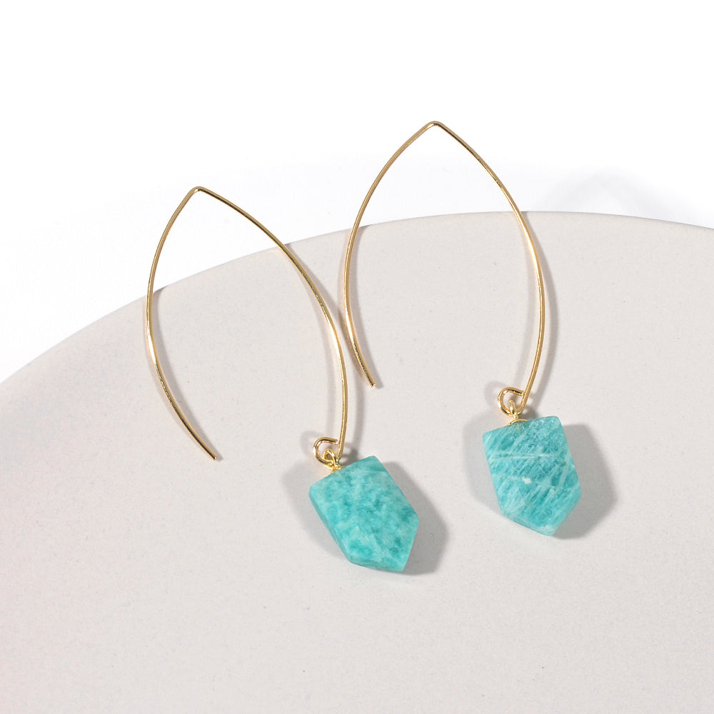 Amazonite Hook Earrings