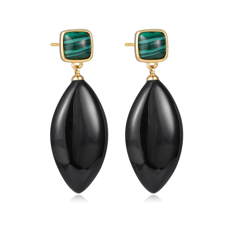 Black Onyx Gemstone Earrings