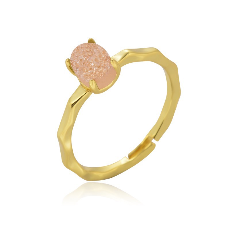 Peach Agate Gemstone Ring