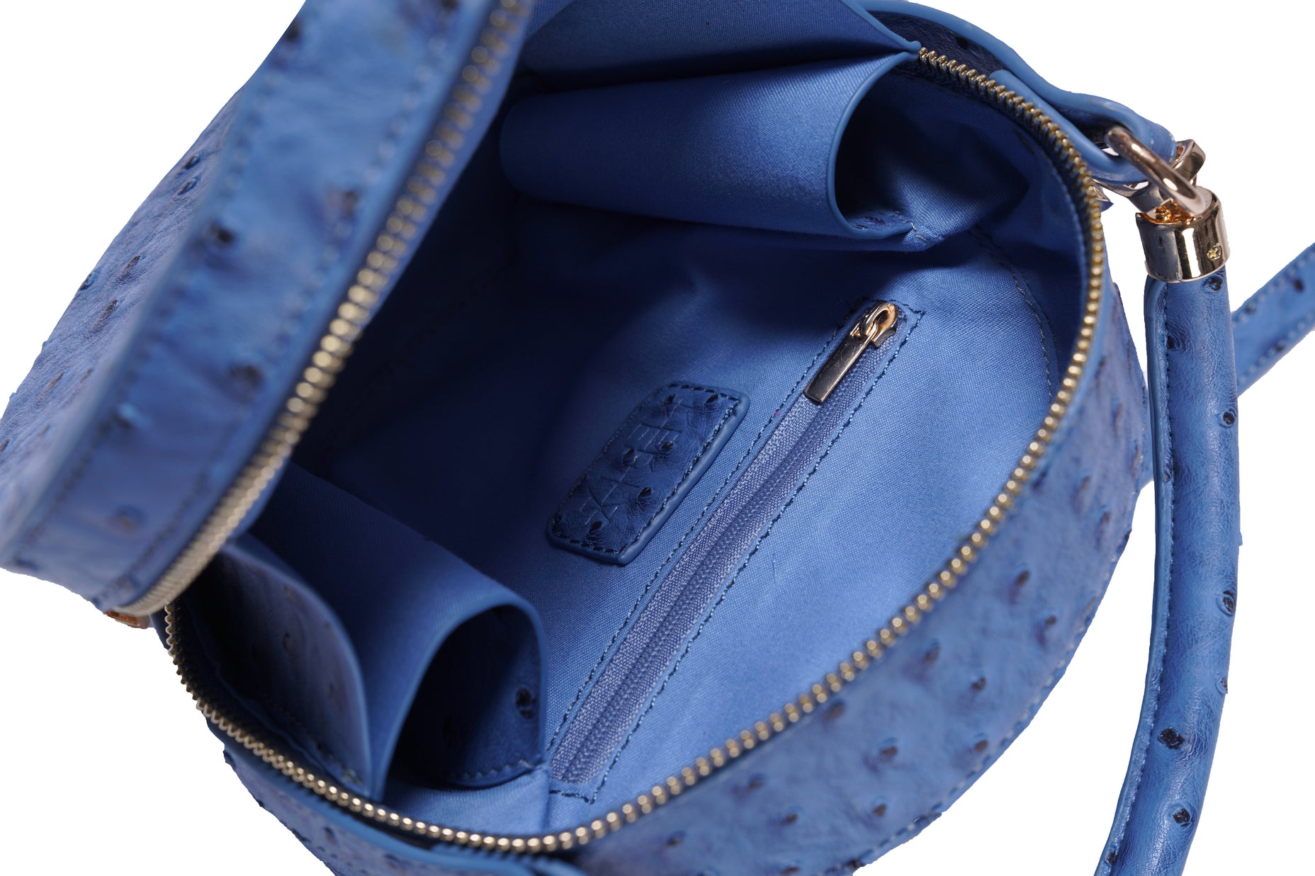 Round Crossbody Handbag in Blue