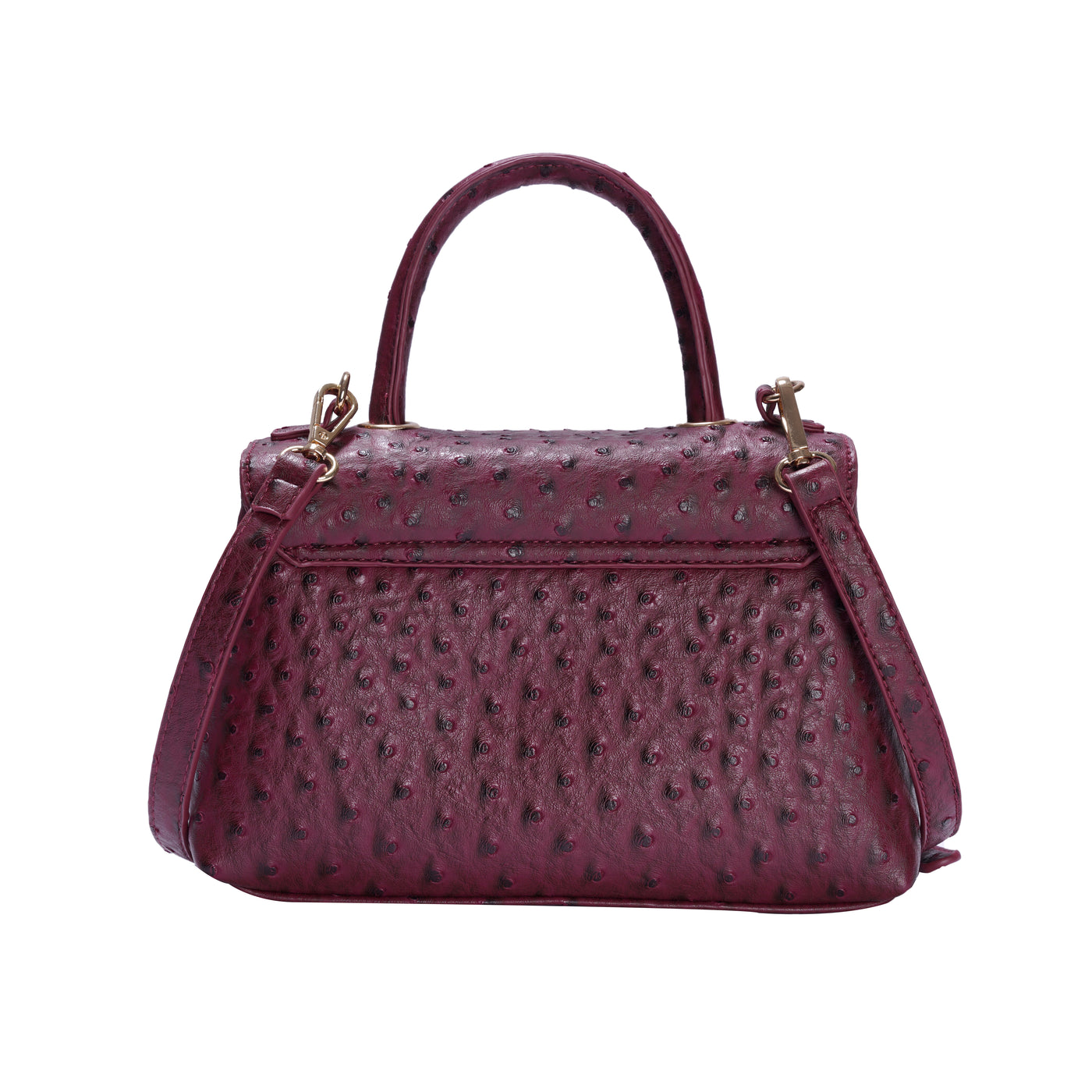 Classic Flap Bag with Handle in Burgundy