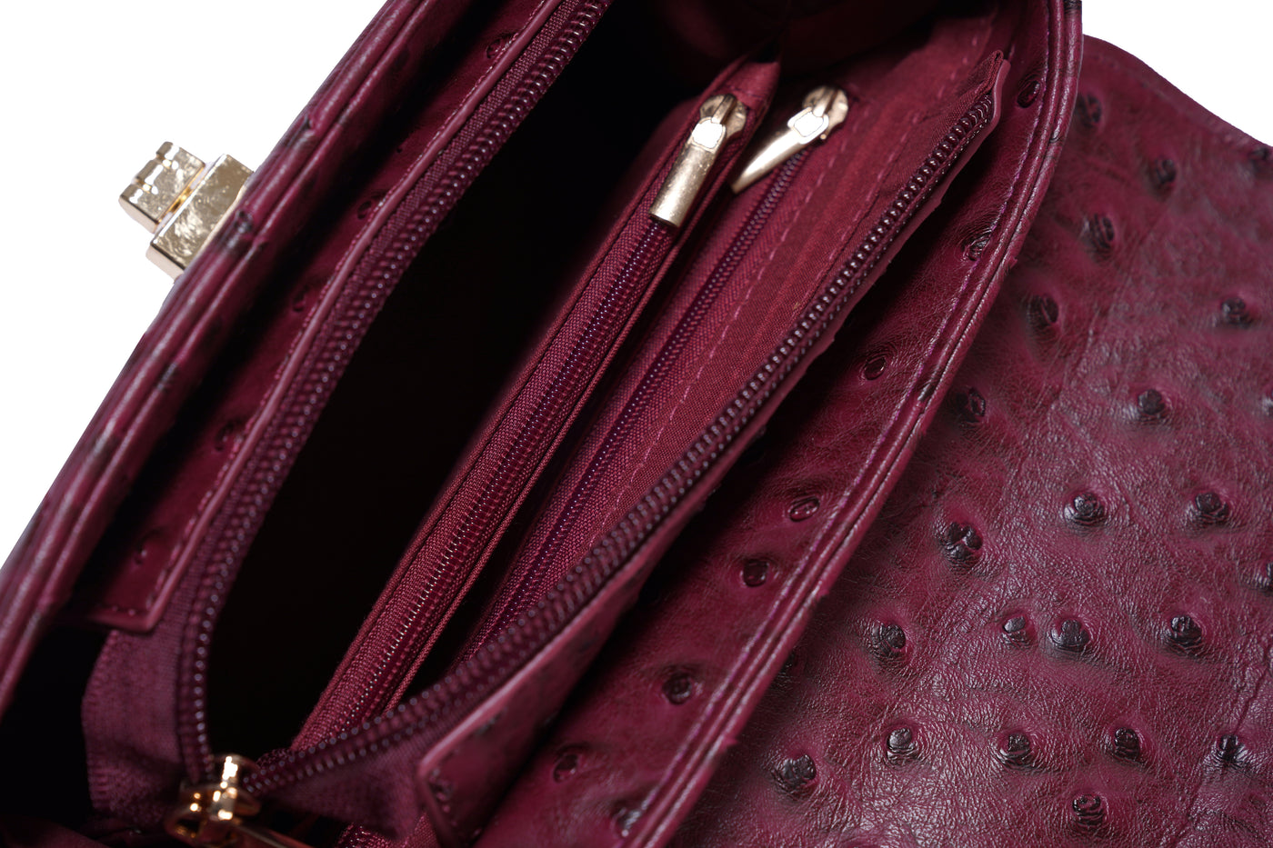 Classic Flap Bag with Handle in Burgundy