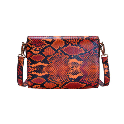 Mini Clutch with Crossbody Strap in Orange