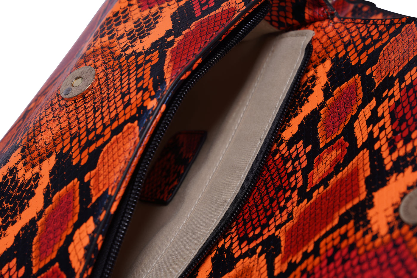 Mini Clutch with Crossbody Strap in Orange