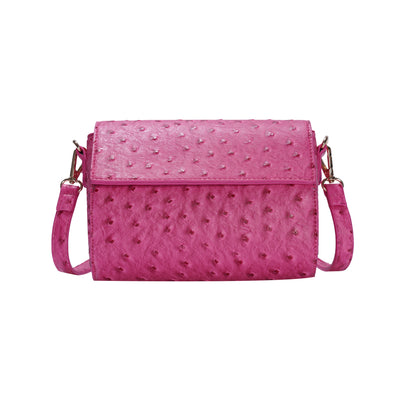 Mini Clutch with Crossbody Strap in Pink